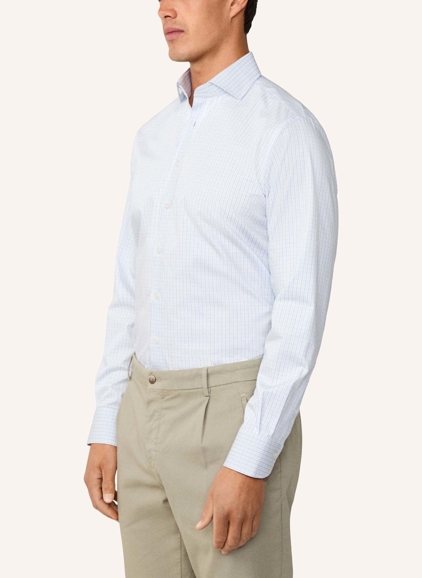 HACKETT LONDON Freizeithemd FORMAL GRAPH CHK: HELLBLAU