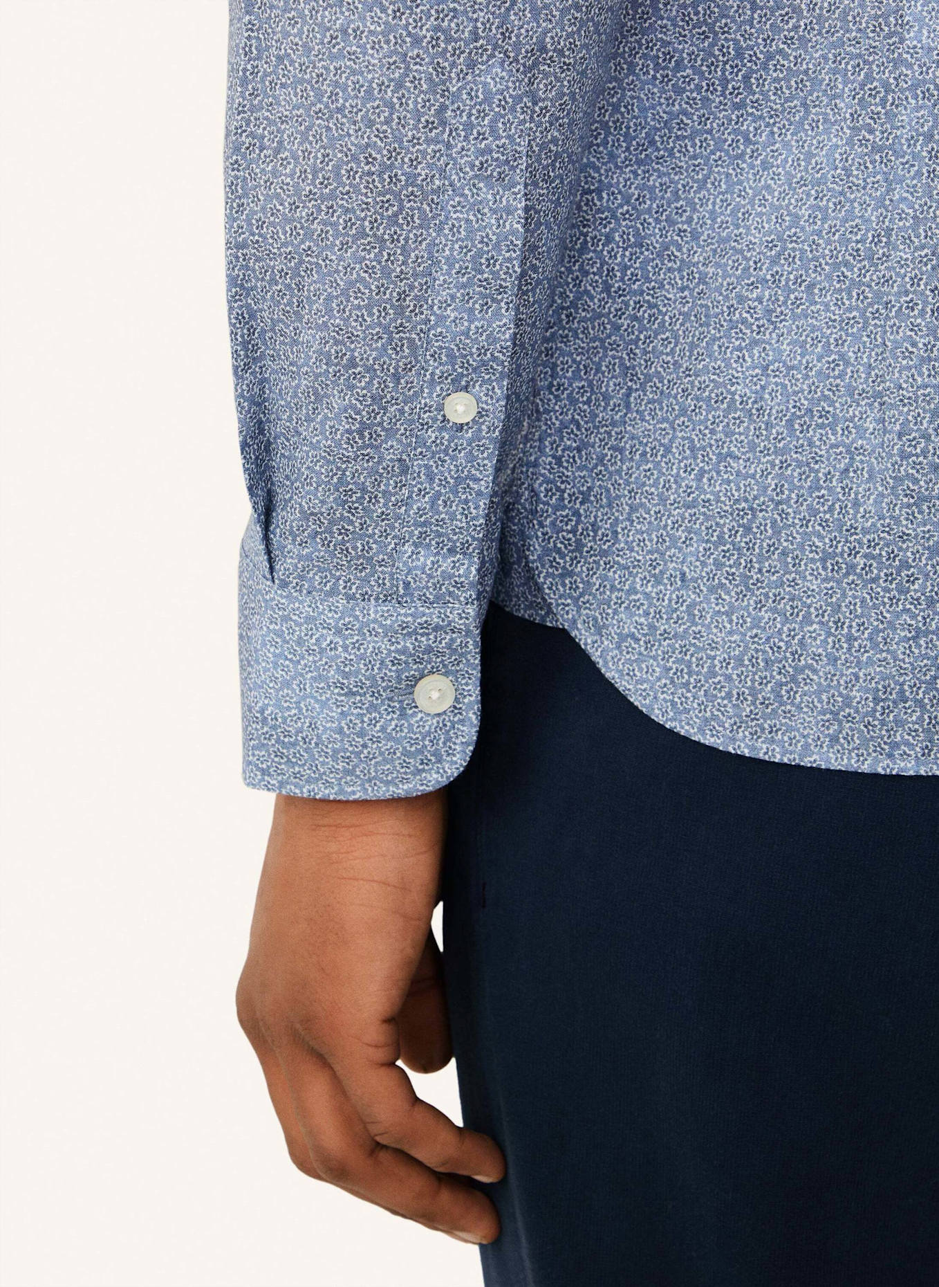 HACKETT LONDON Freizeithemd PAINTED FLORAL PRINT: BLAU