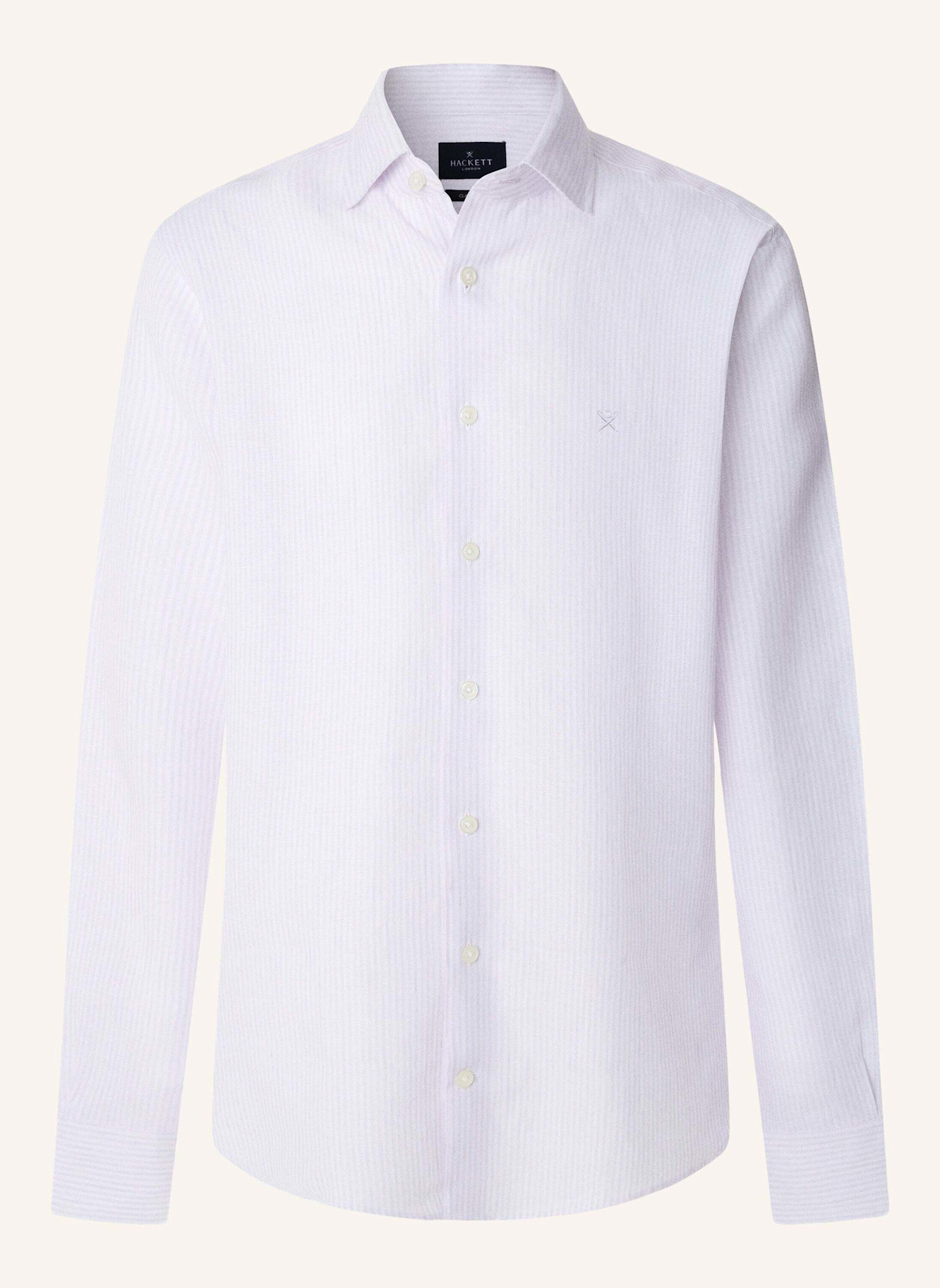 HACKETT LONDON Freizeithemd LINEN STRIPE: LILA