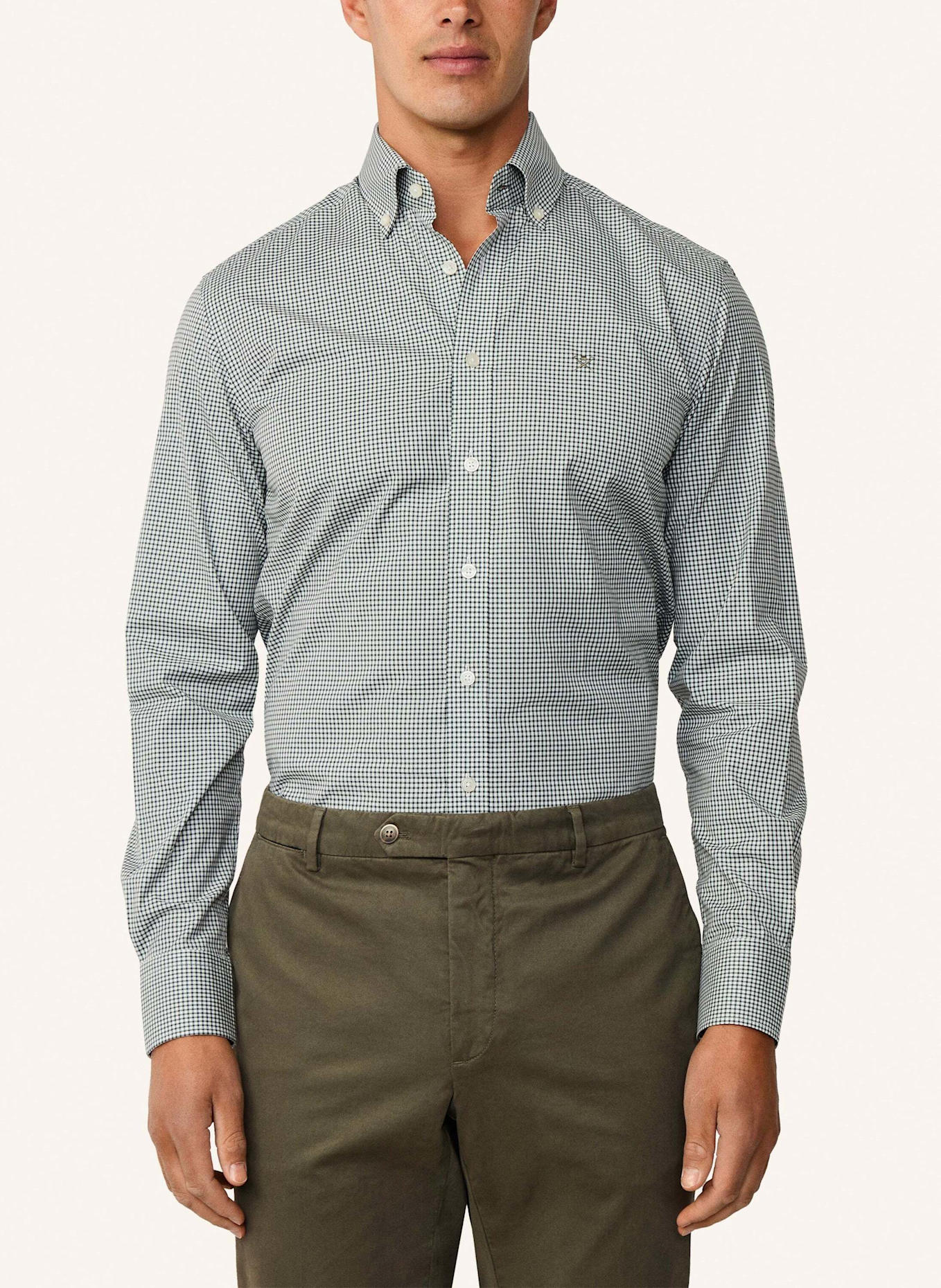 HACKETT LONDON Freizeithemd ESS GINGHAM: GRÜN