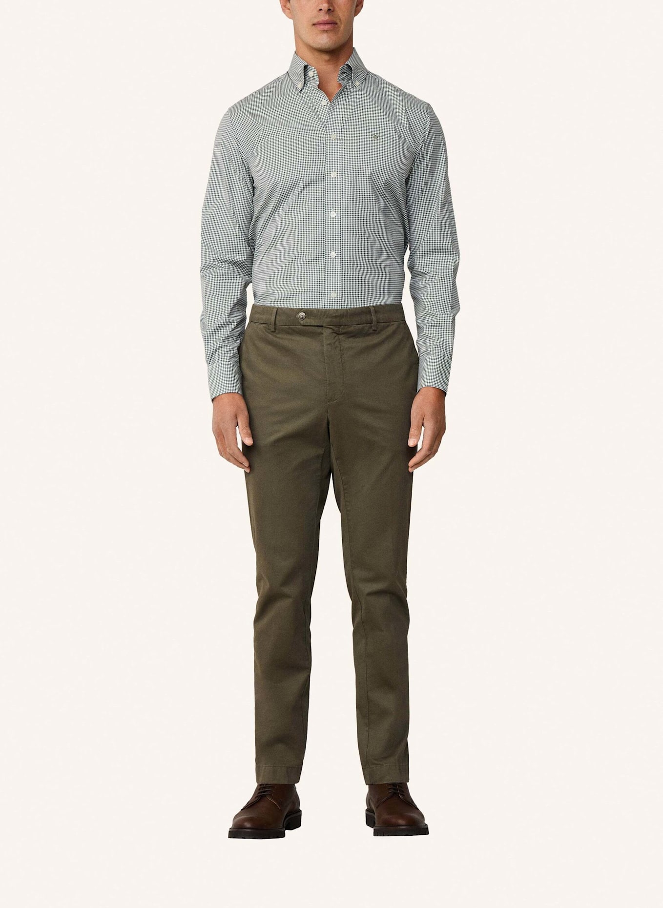 HACKETT LONDON Freizeithemd ESS GINGHAM: GRÜN