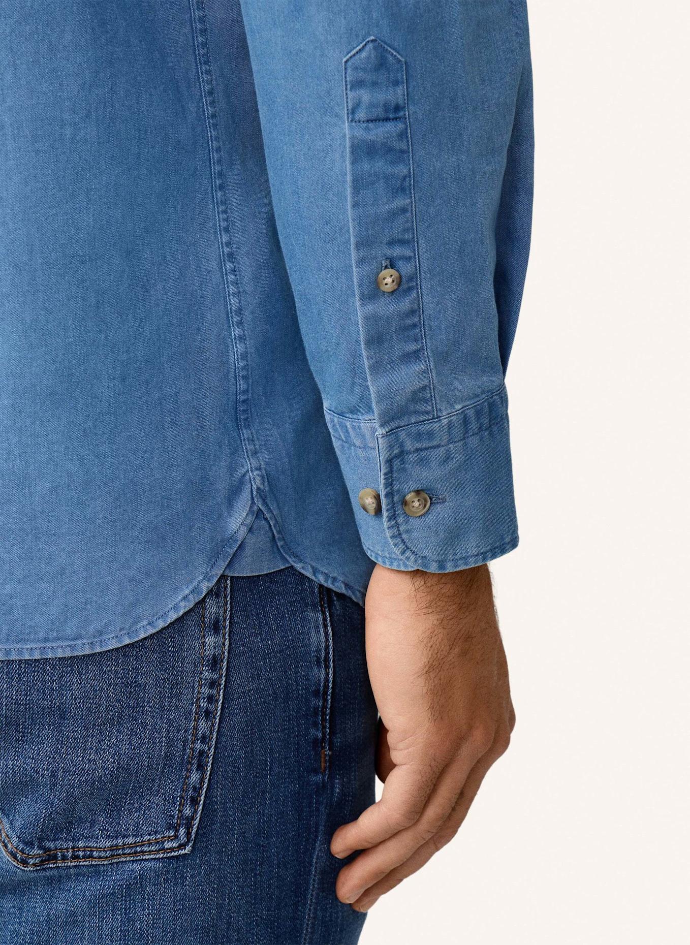 HACKETT LONDON Freizeithemd ESS DENIM MID: DUNKELBLAU