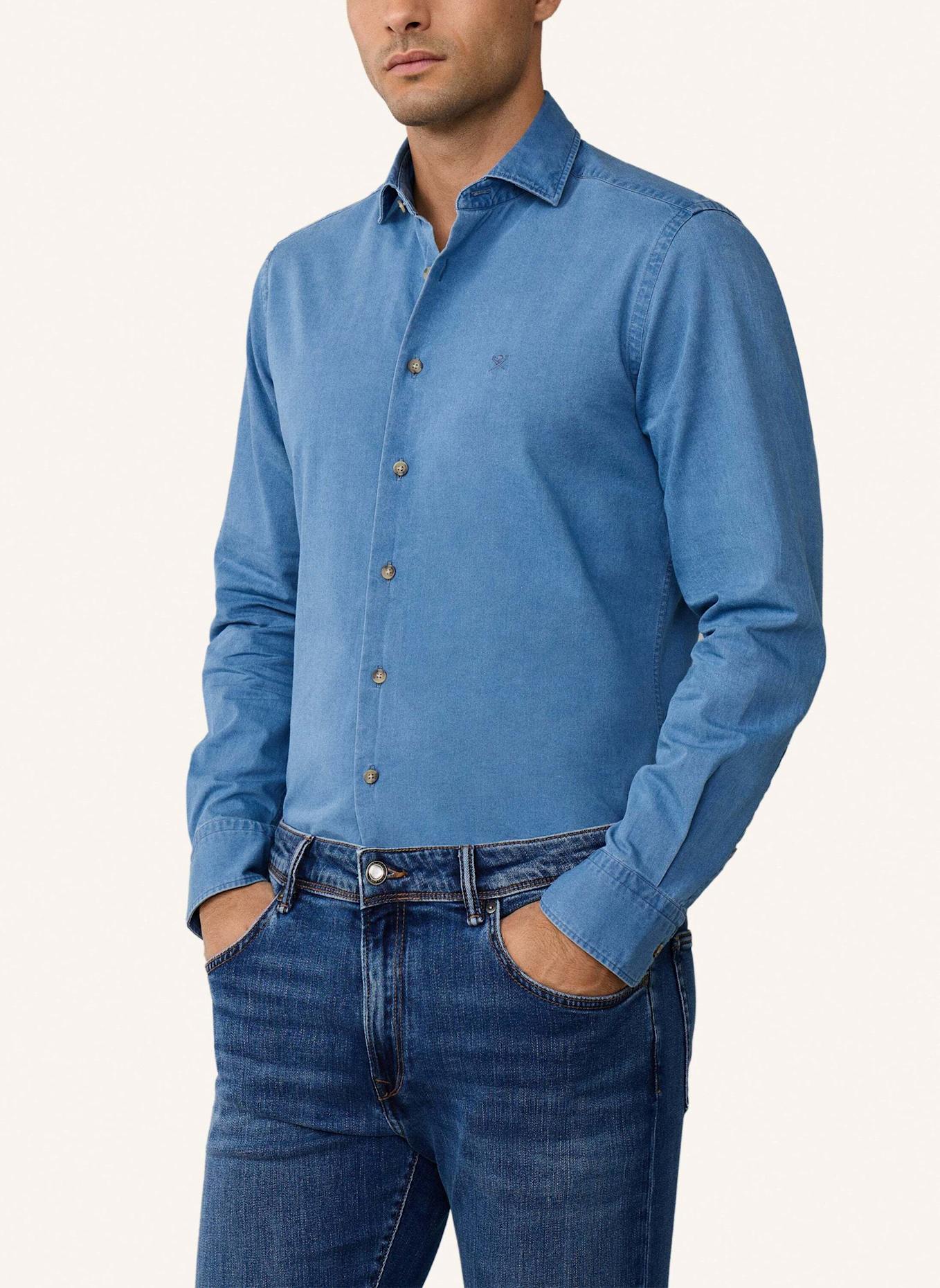 HACKETT LONDON Freizeithemd ESS DENIM MID: DUNKELBLAU