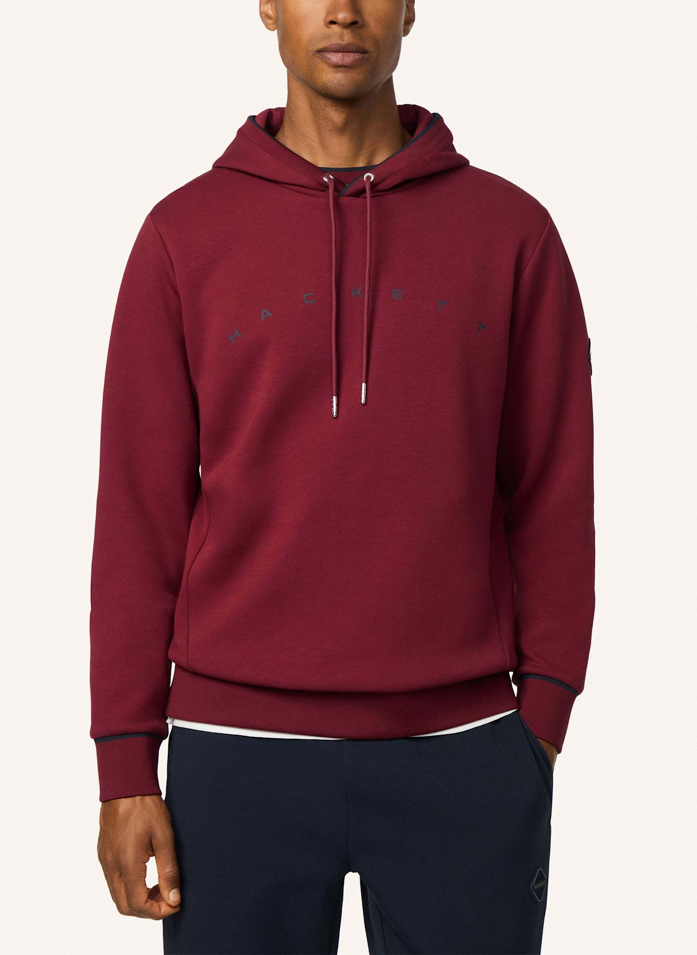 HACKETT LONDON Hoodieshirt HS SPORTING CLUB HDY: DUNKELROT