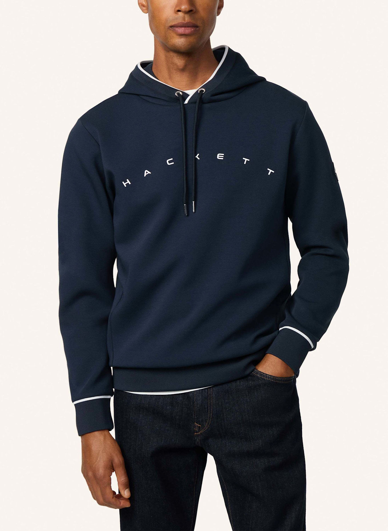 HACKETT LONDON Hoodieshirt HS SPORTING CLUB HDY: DUNKELBLAU