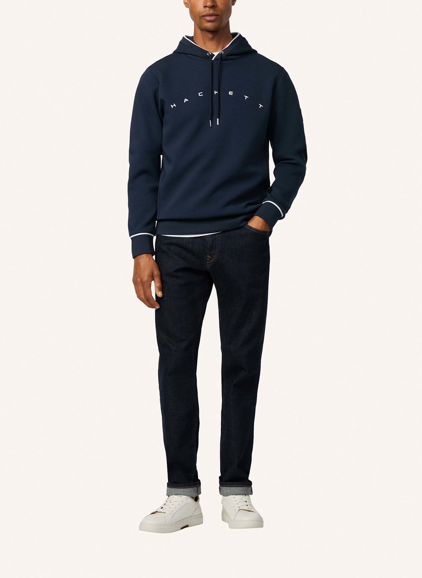 HACKETT LONDON Hoodieshirt HS SPORTING CLUB HDY: DUNKELBLAU