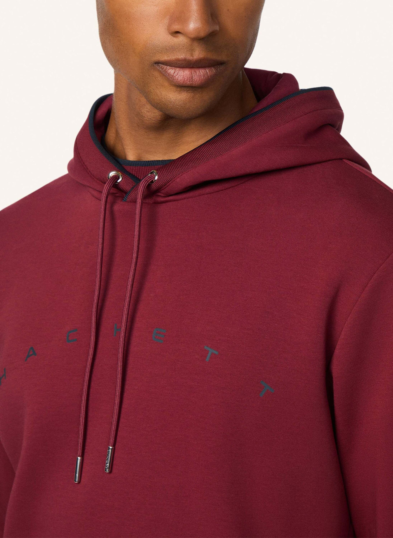 HACKETT LONDON Hoodieshirt HS SPORTING CLUB HDY: DUNKELROT