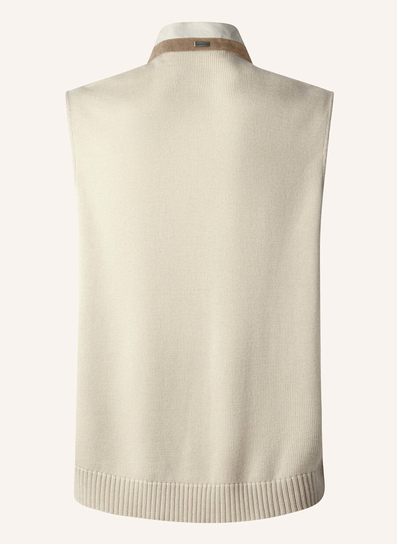 HACKETT LONDON Gilet HYBRID KNIT GILET: BEIGE