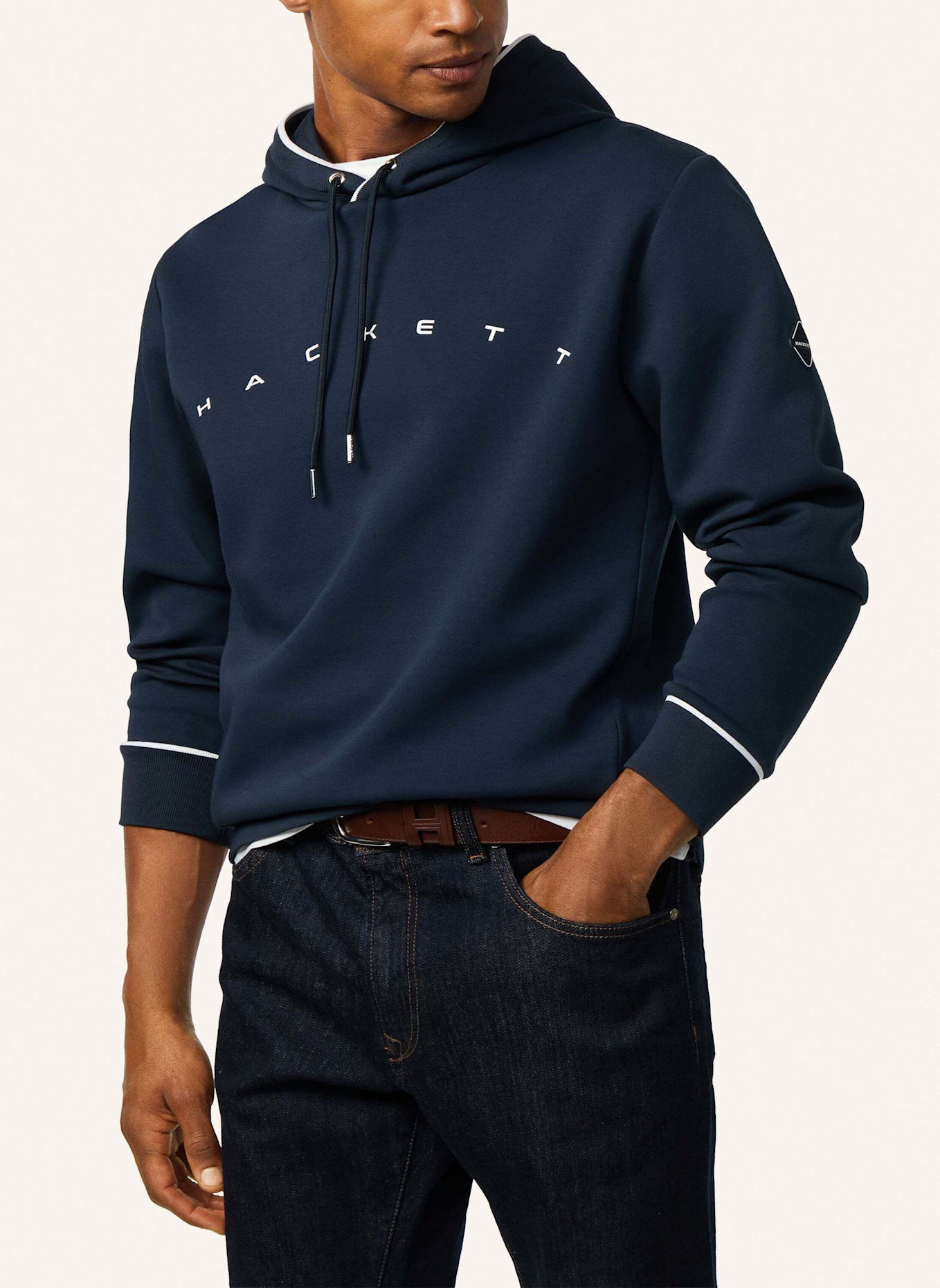 HACKETT LONDON Hoodieshirt HS SPORTING CLUB HDY: DUNKELBLAU