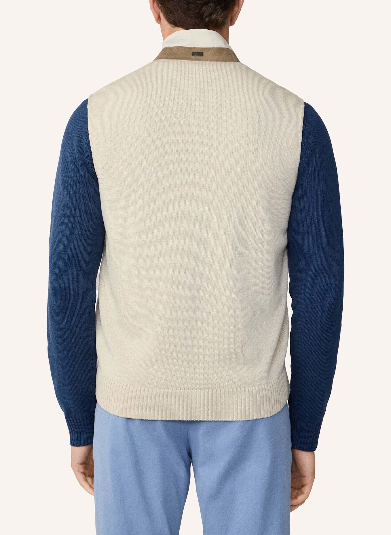 HACKETT LONDON Gilet HYBRID KNIT GILET: BEIGE