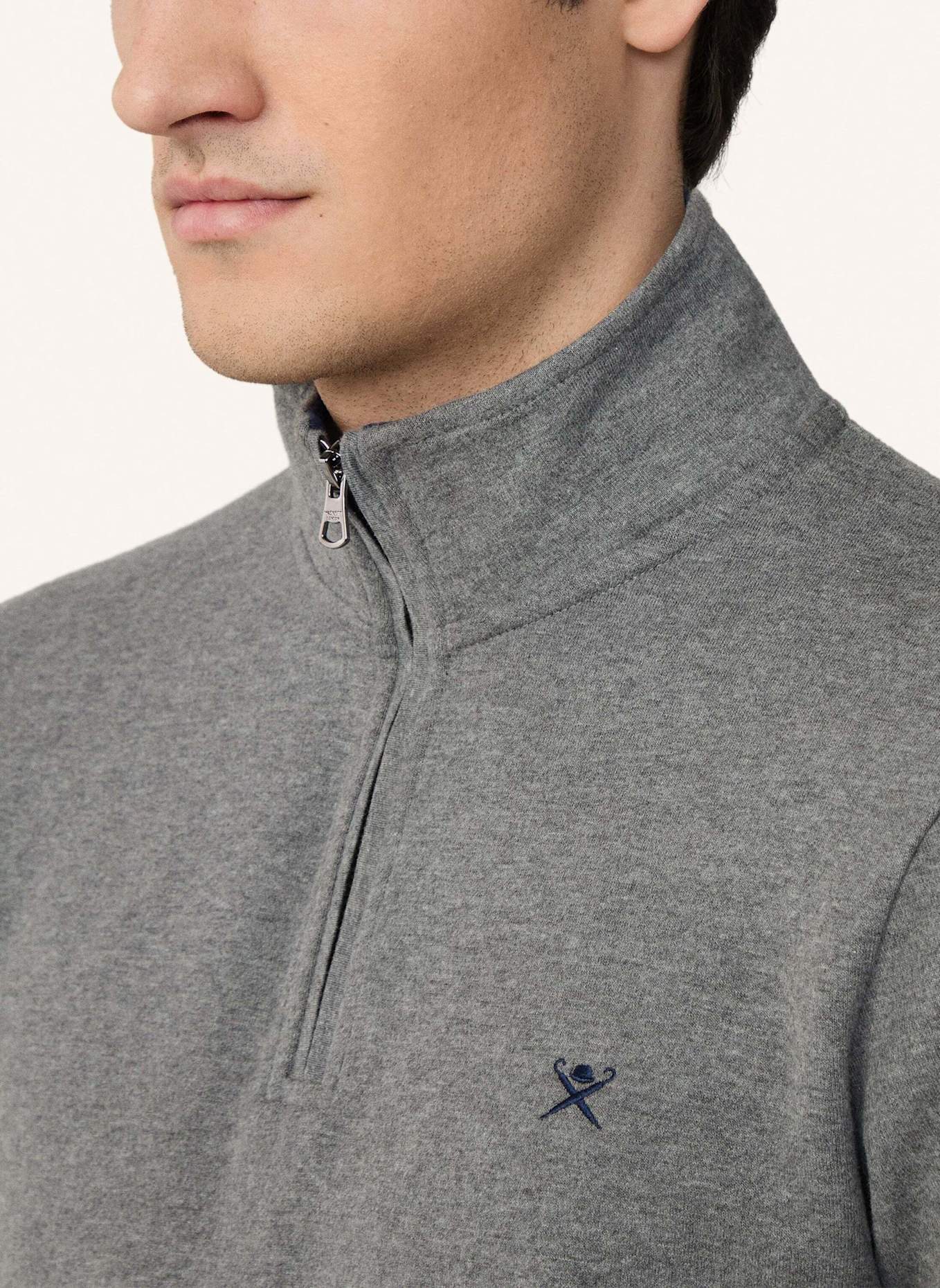 HACKETT LONDON Sweatshirt NEW DOUBLE KNIT HZ: DUNKELGRAU