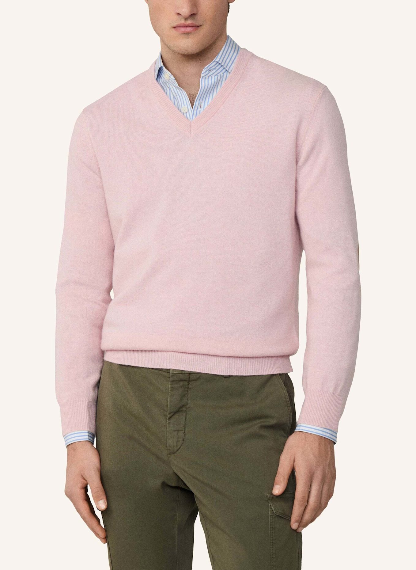 HACKETT LONDON Pullover MERINO CASH MIX V: PINK