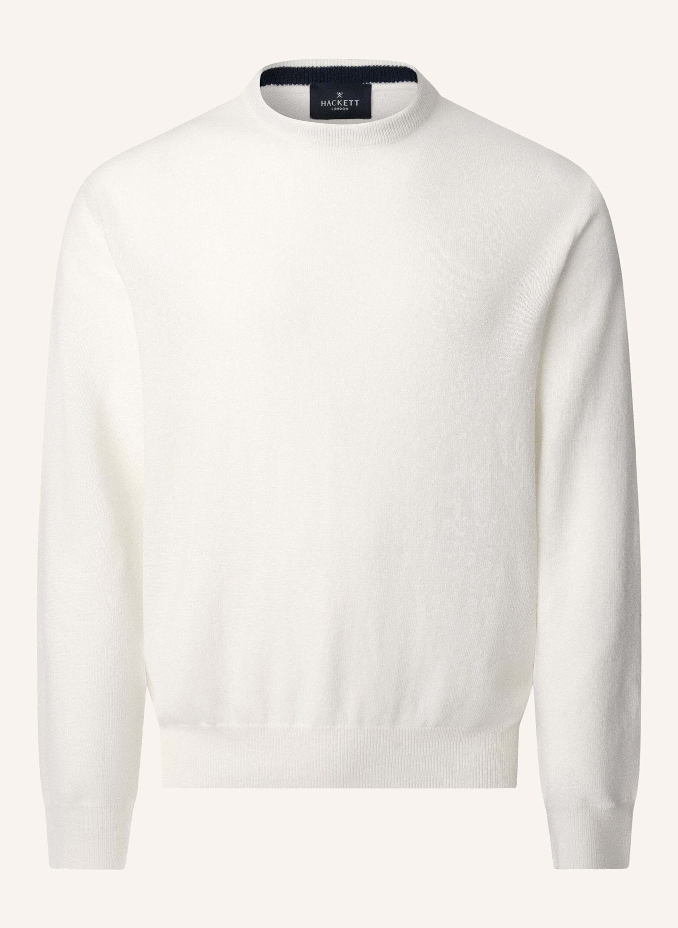 HACKETT LONDON Pullover MERINO CASH MIX CREW: WEISS