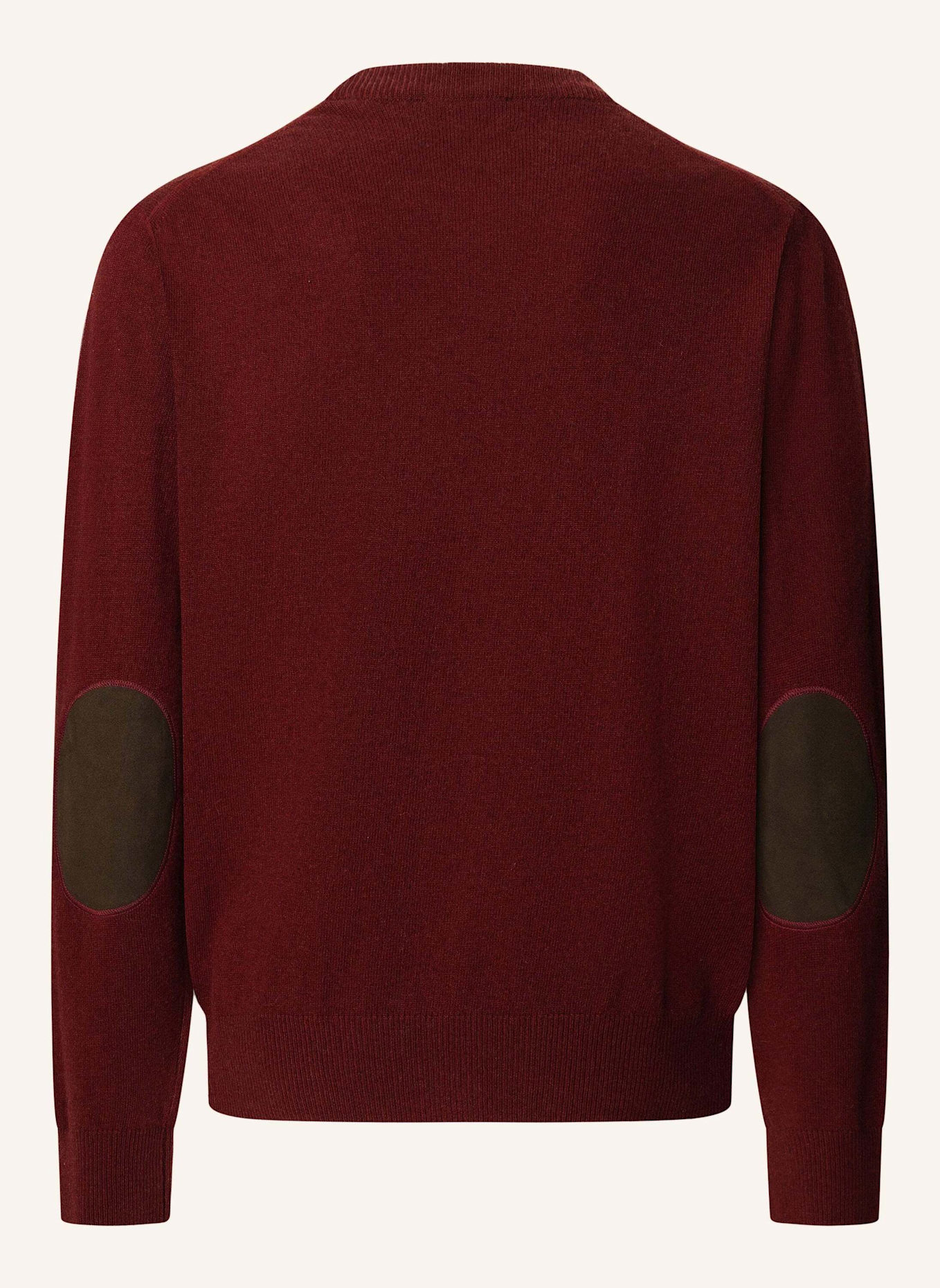 HACKETT LONDON Pullover MERINO CASH MIX CREW: DUNKELROT