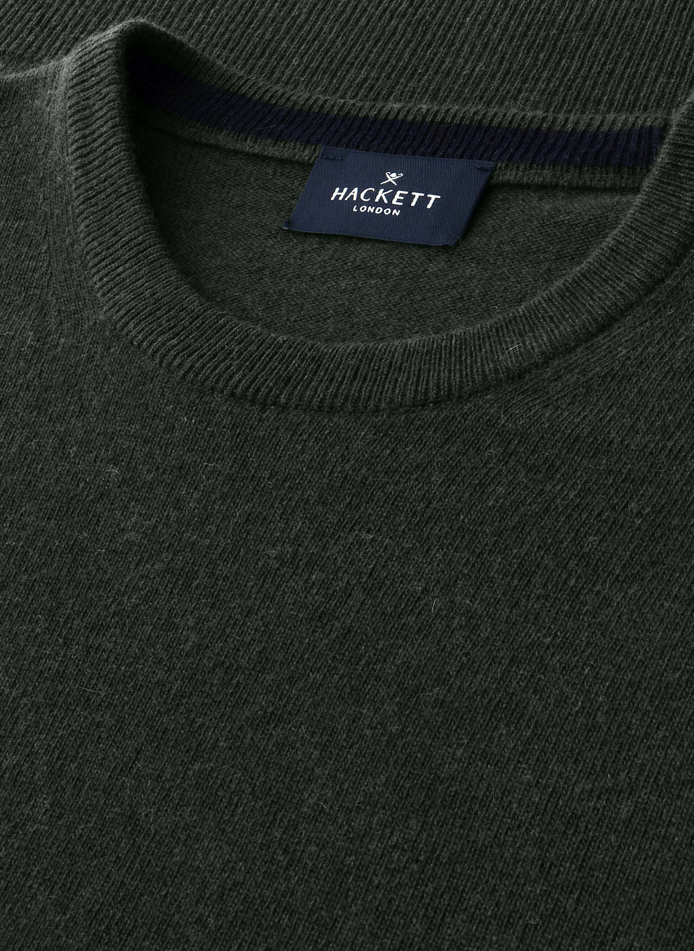 HACKETT LONDON Pullover MERINO CASH MIX CREW: GRÜN