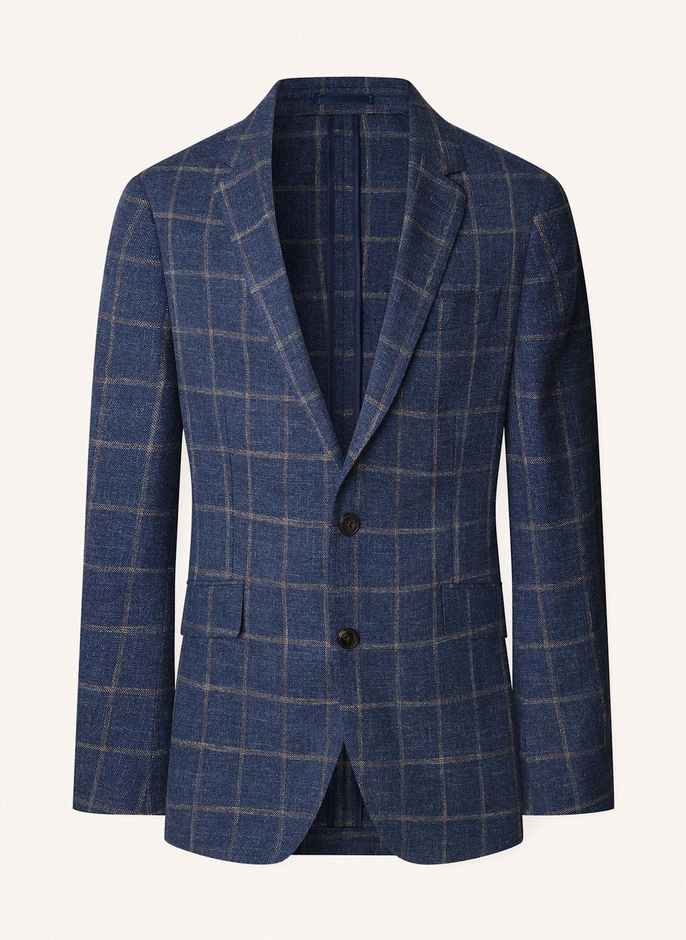 HACKETT LONDON Sakko STRETCH LIN MEL WPANE: BLAU