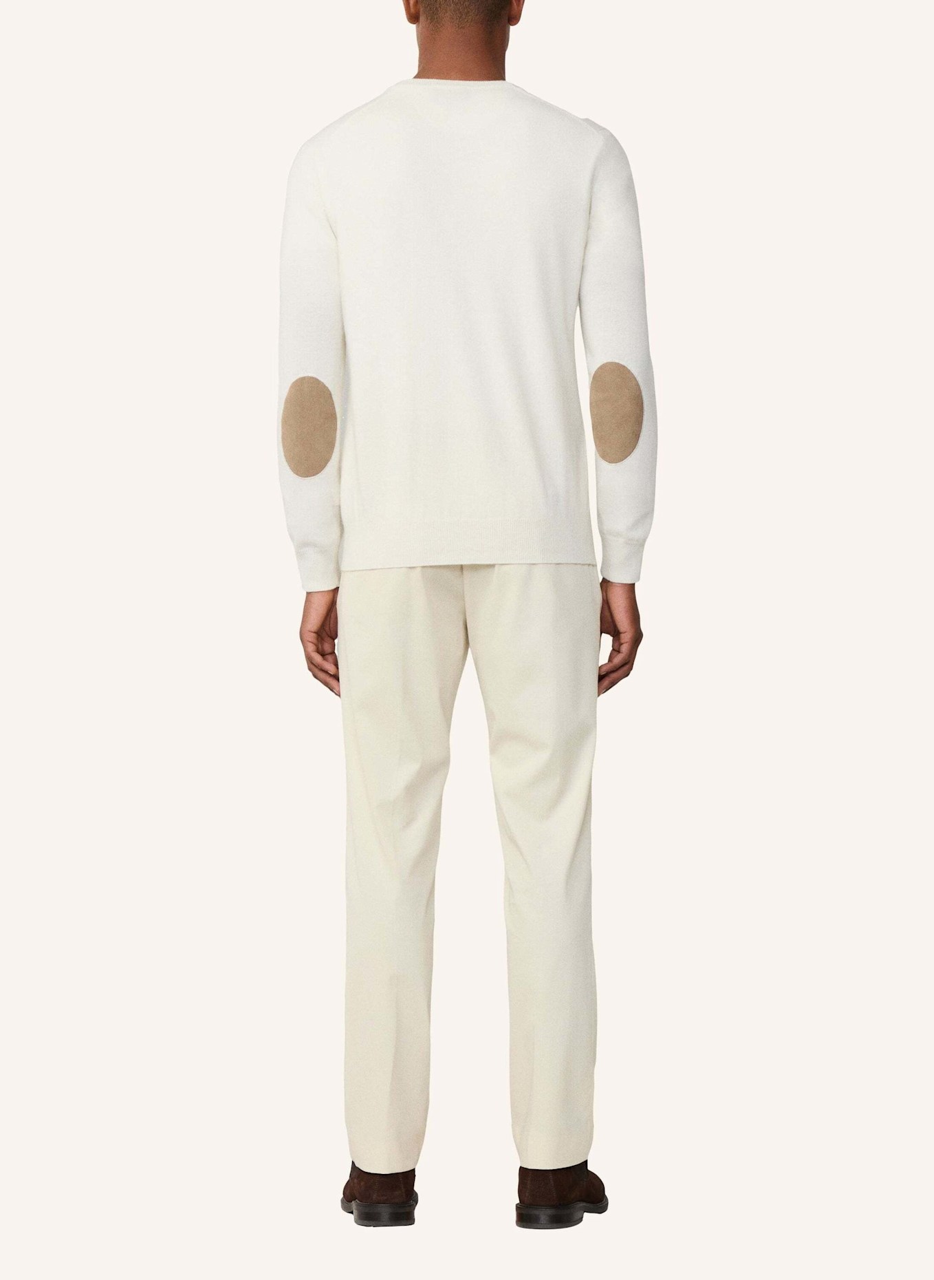 HACKETT LONDON Pullover MERINO CASH MIX CREW: WEISS