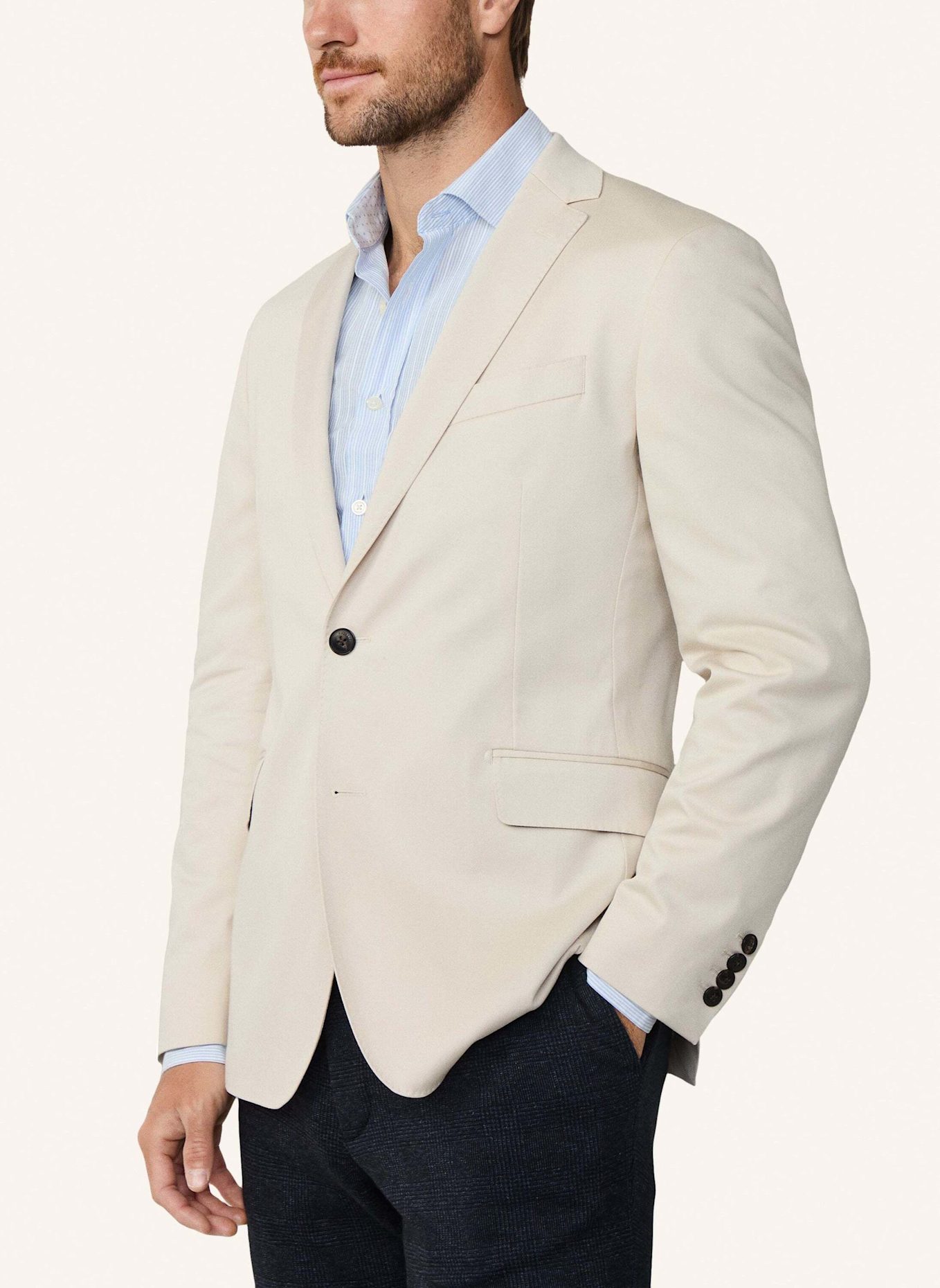 HACKETT LONDON Blazer COTTON STRETCH JKT: TAUPE/ HELLBRAUN