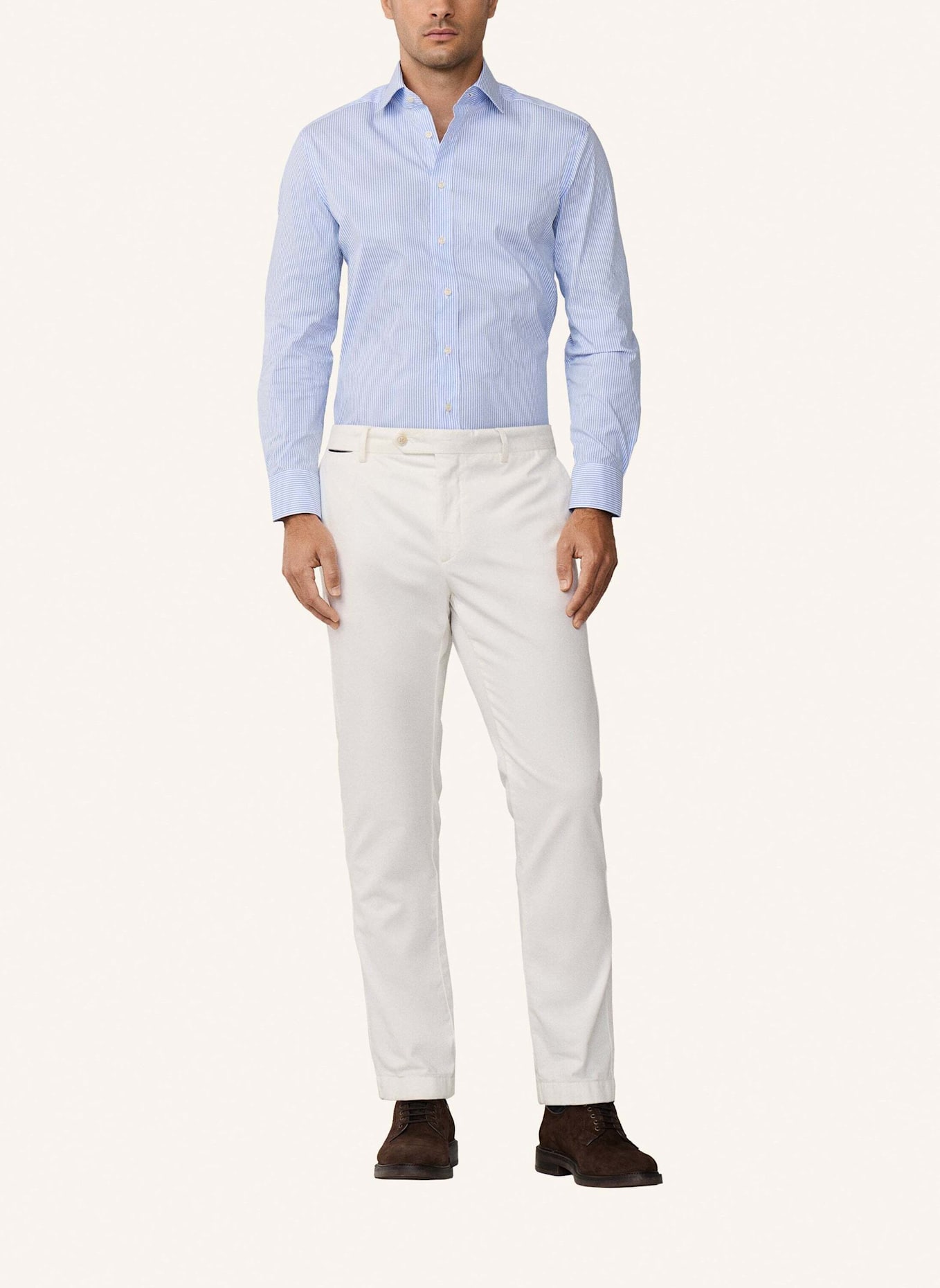 HACKETT LONDON Freizeithemd STRETCH STRIPE BC: WEISS/ BLAU
