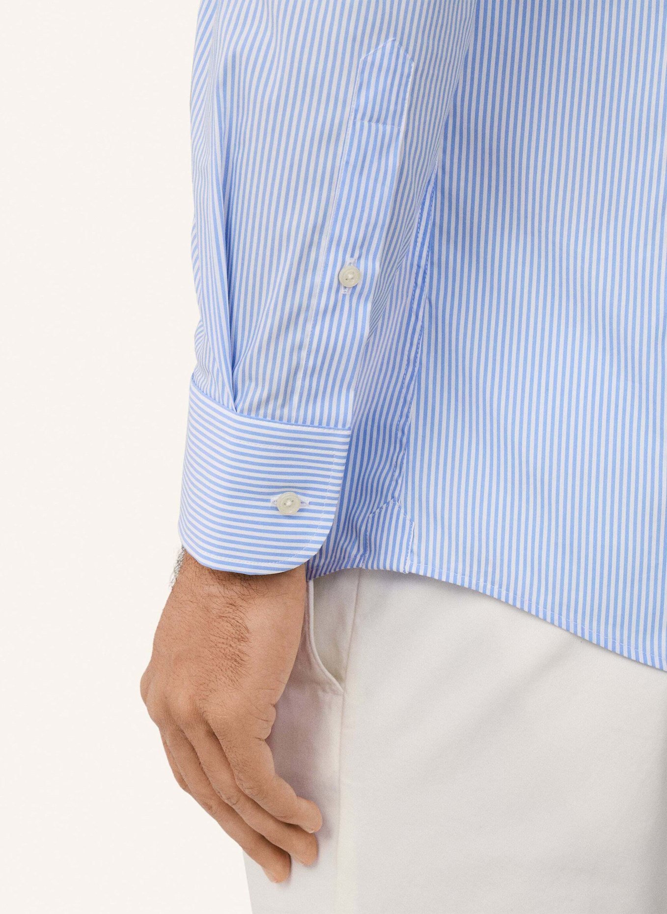 HACKETT LONDON Freizeithemd STRETCH STRIPE BC: WEISS/ BLAU