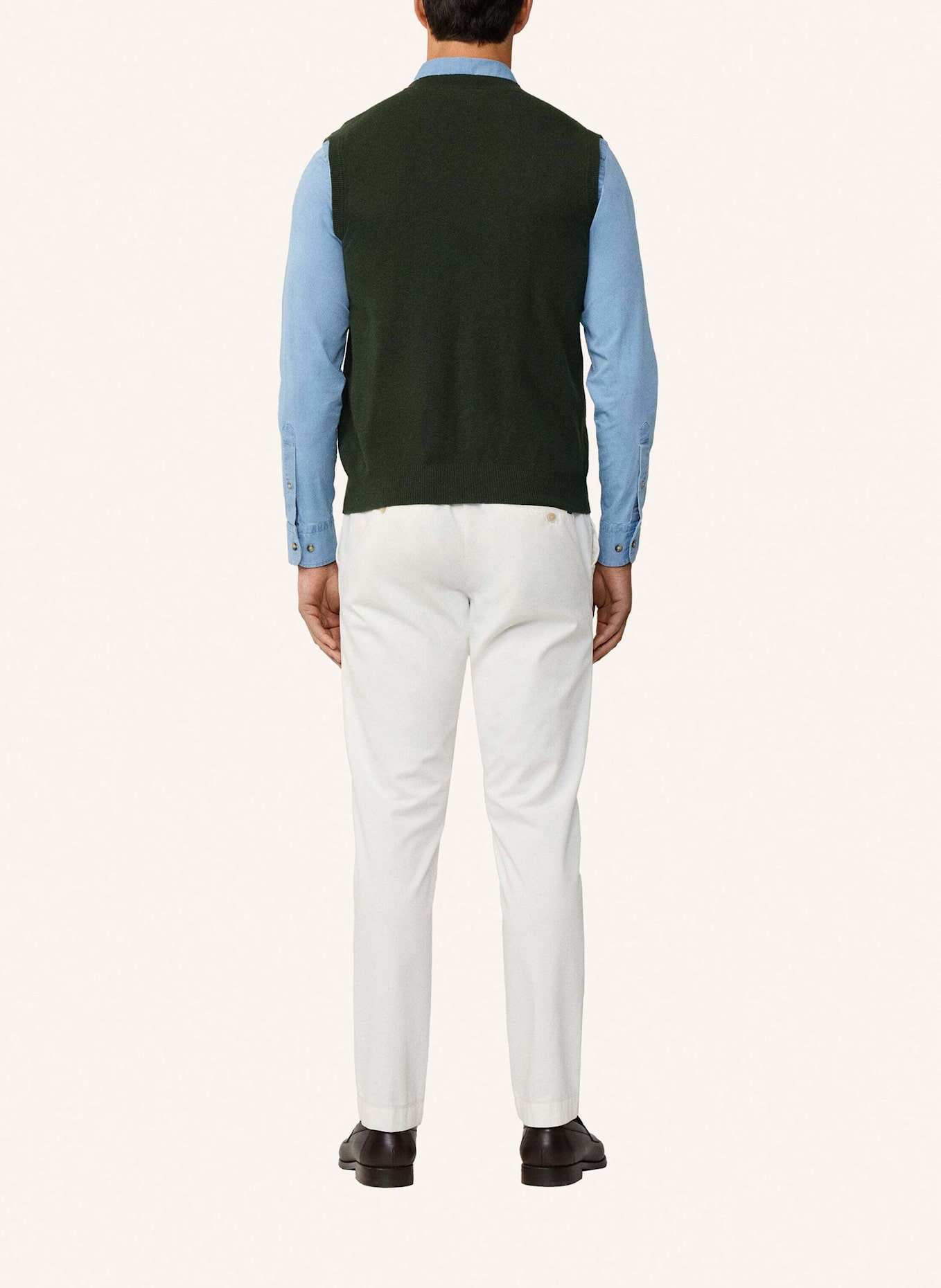 HACKETT LONDON Pullover MERINO CASH MIX WCOAT: GRÜN