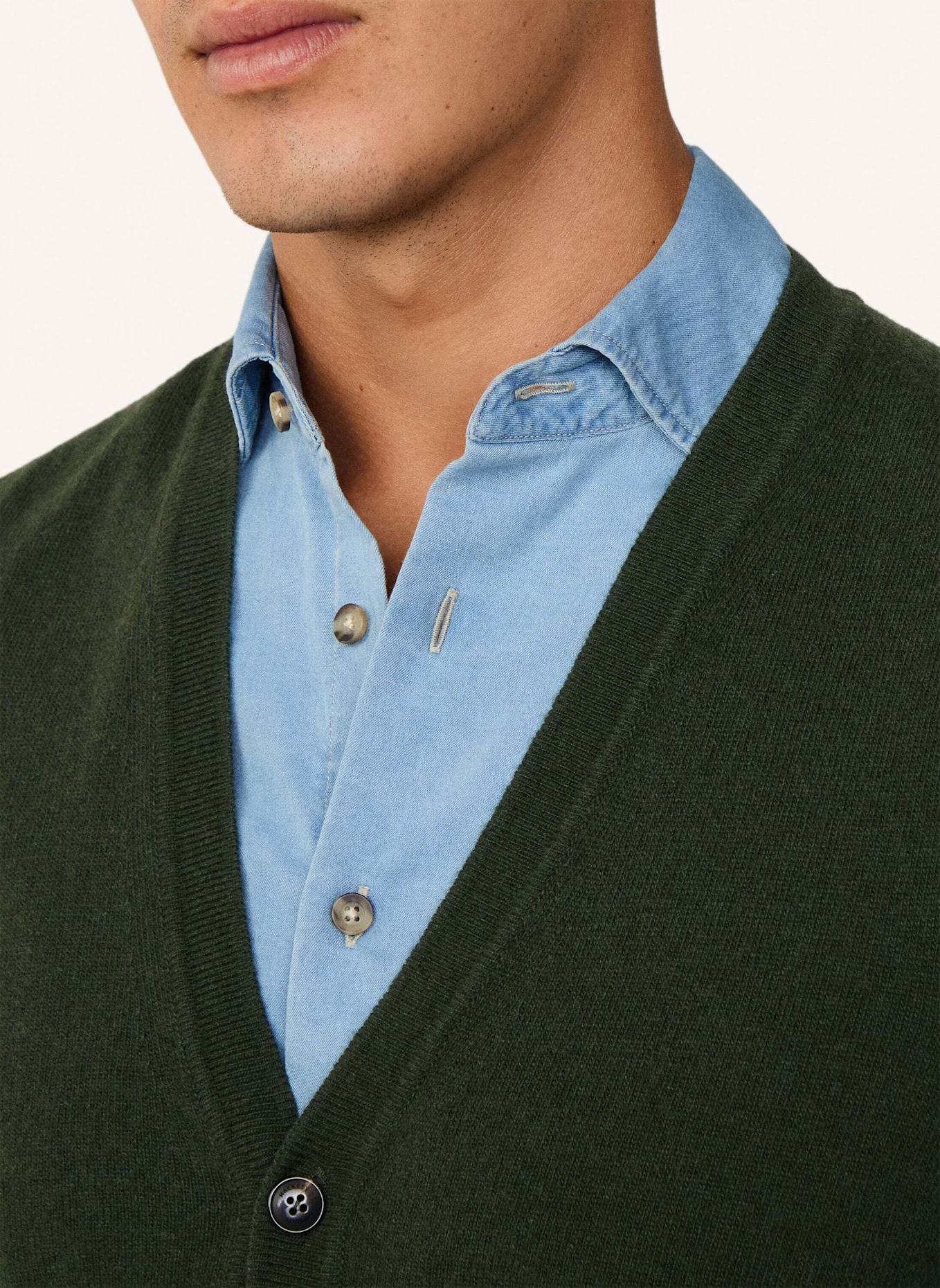 HACKETT LONDON Pullover MERINO CASH MIX WCOAT: GRÜN