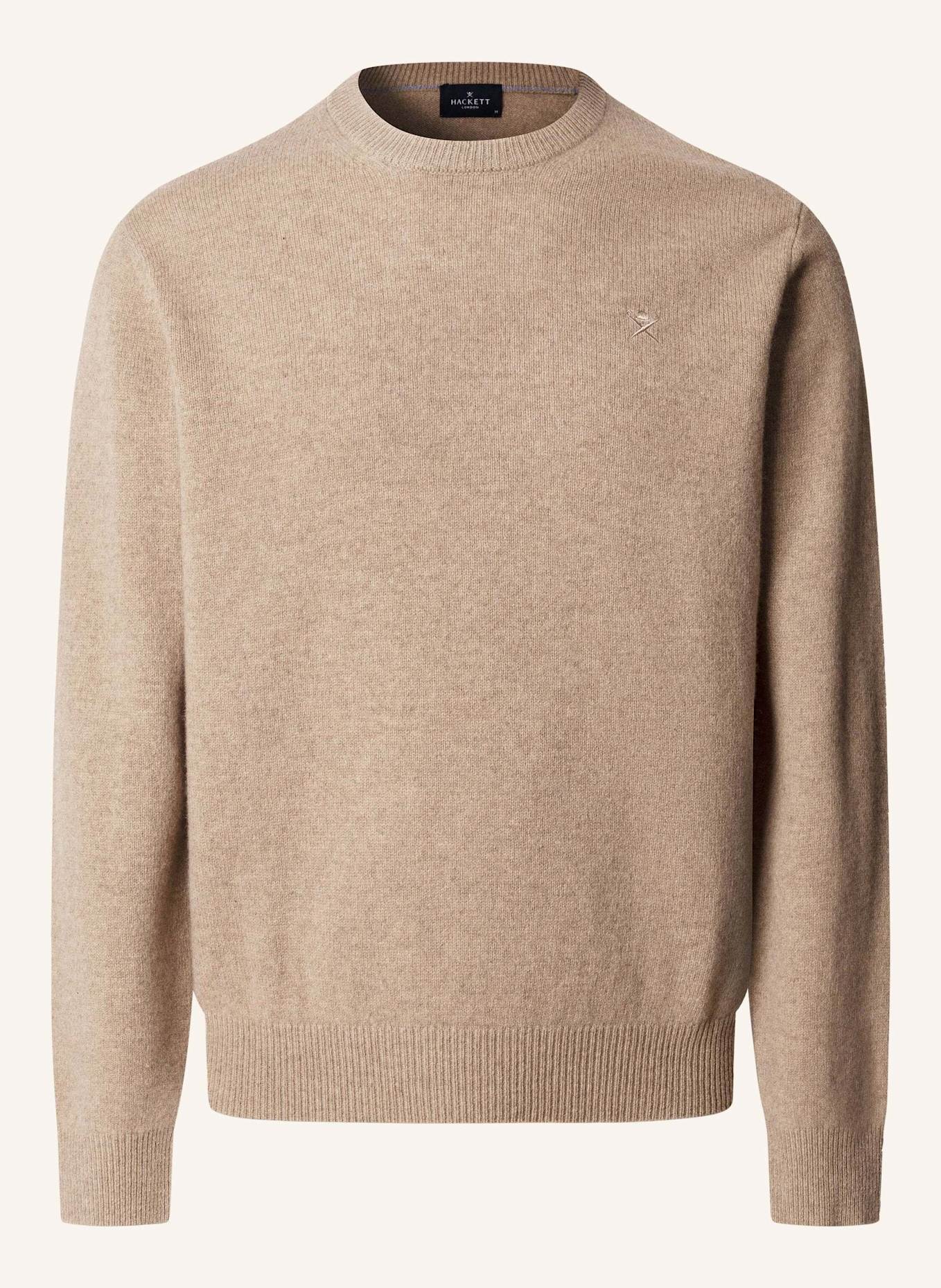 HACKETT LONDON Pullover LAMBSWOOL CREW: BEIGE