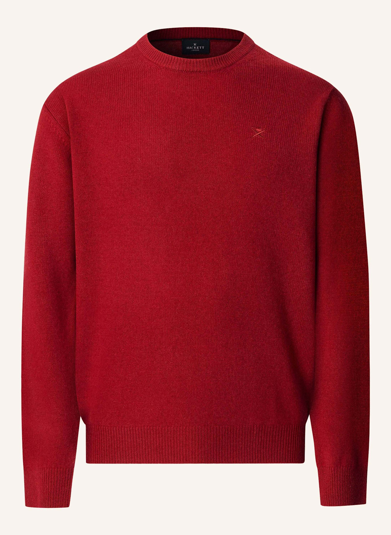 HACKETT LONDON Pullover LAMBSWOOL CREW: ROT