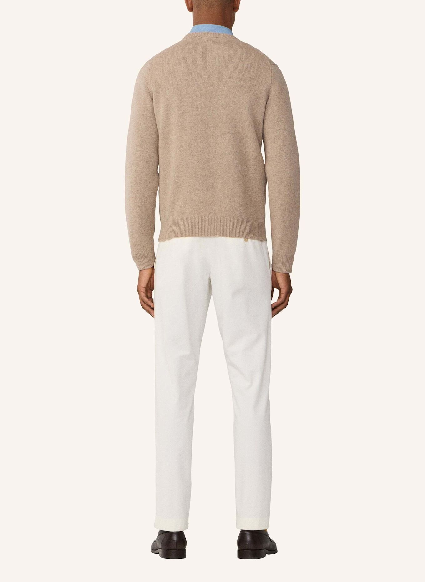 HACKETT LONDON Pullover LAMBSWOOL CREW: BEIGE