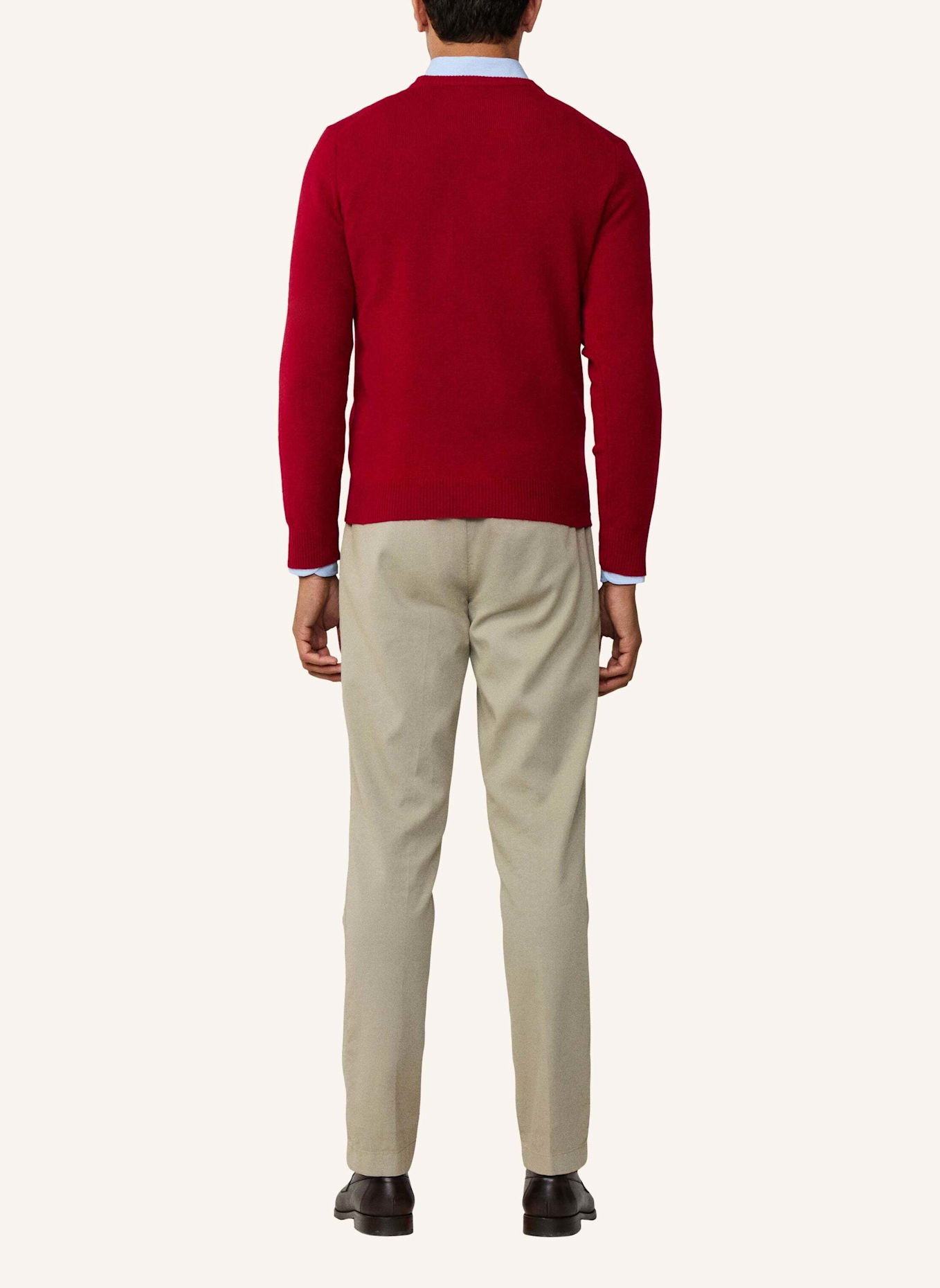 HACKETT LONDON Pullover LAMBSWOOL CREW: ROT