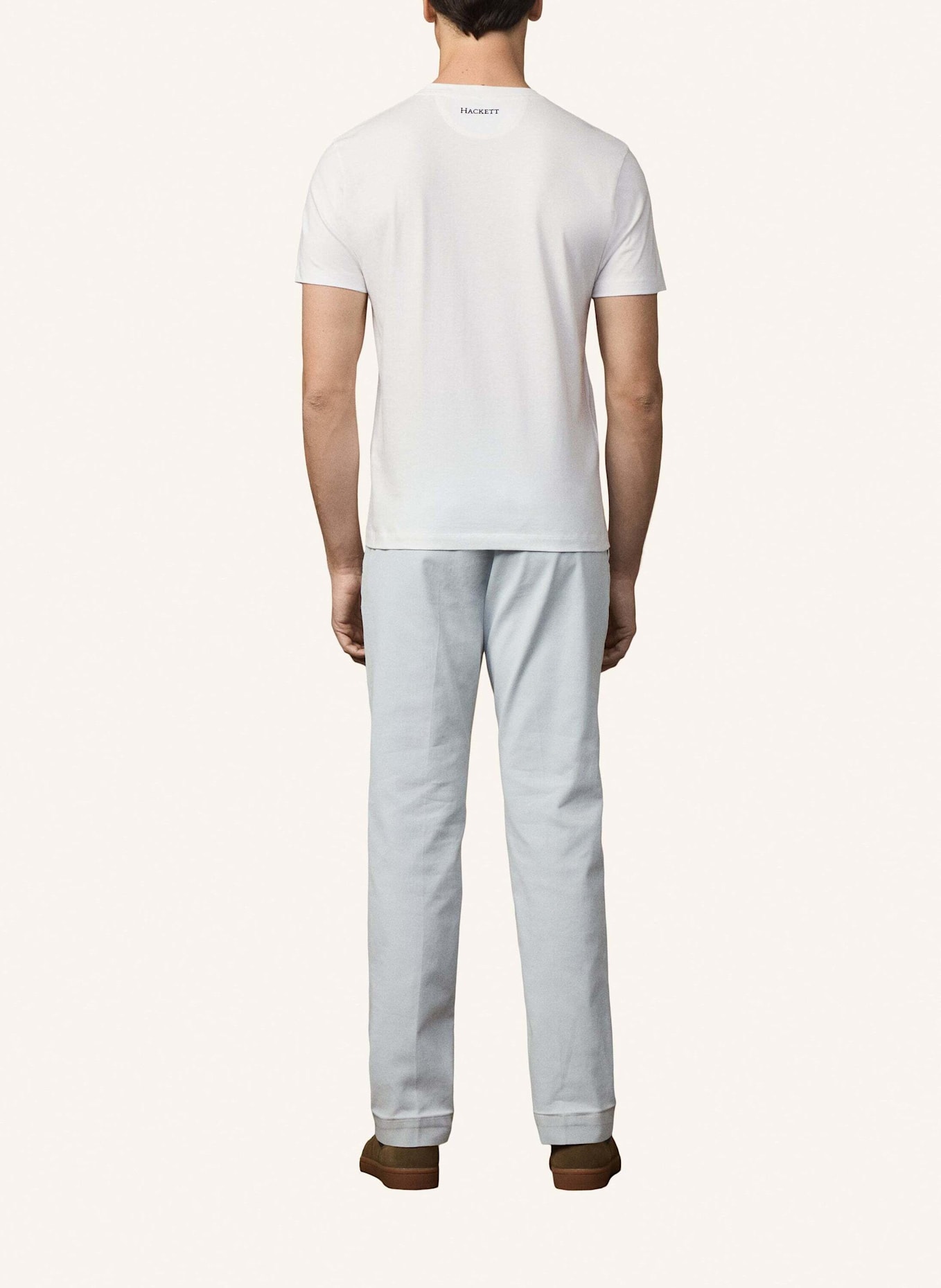 HACKETT LONDON T-Shirt HERITAGE CREST TEE: CREME