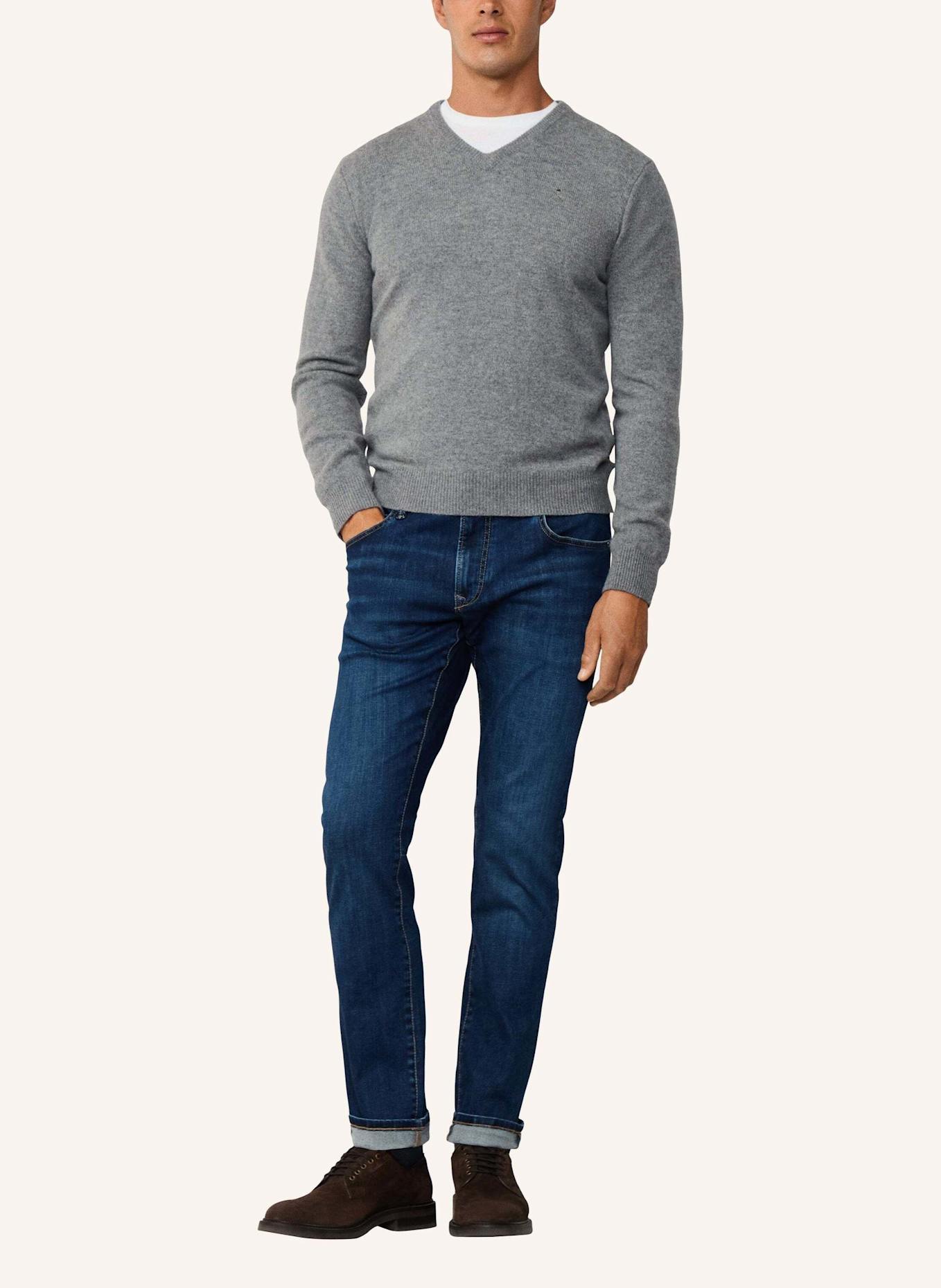 HACKETT LONDON Pullover LAMBSWOOL V NECK: GRAU