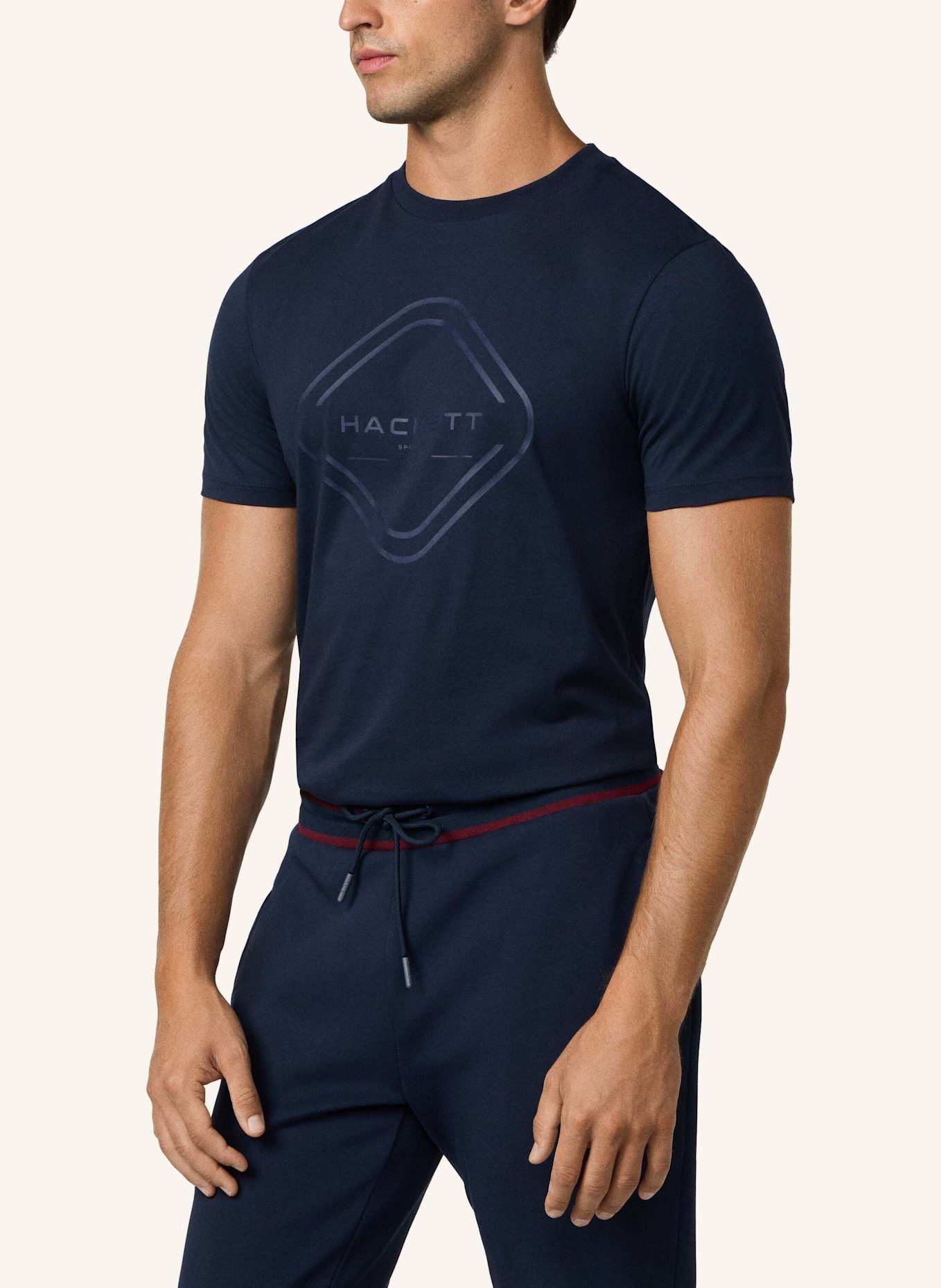 HACKETT LONDON T-Shirt HS CLUB HOUSE TEE: DUNKELBLAU