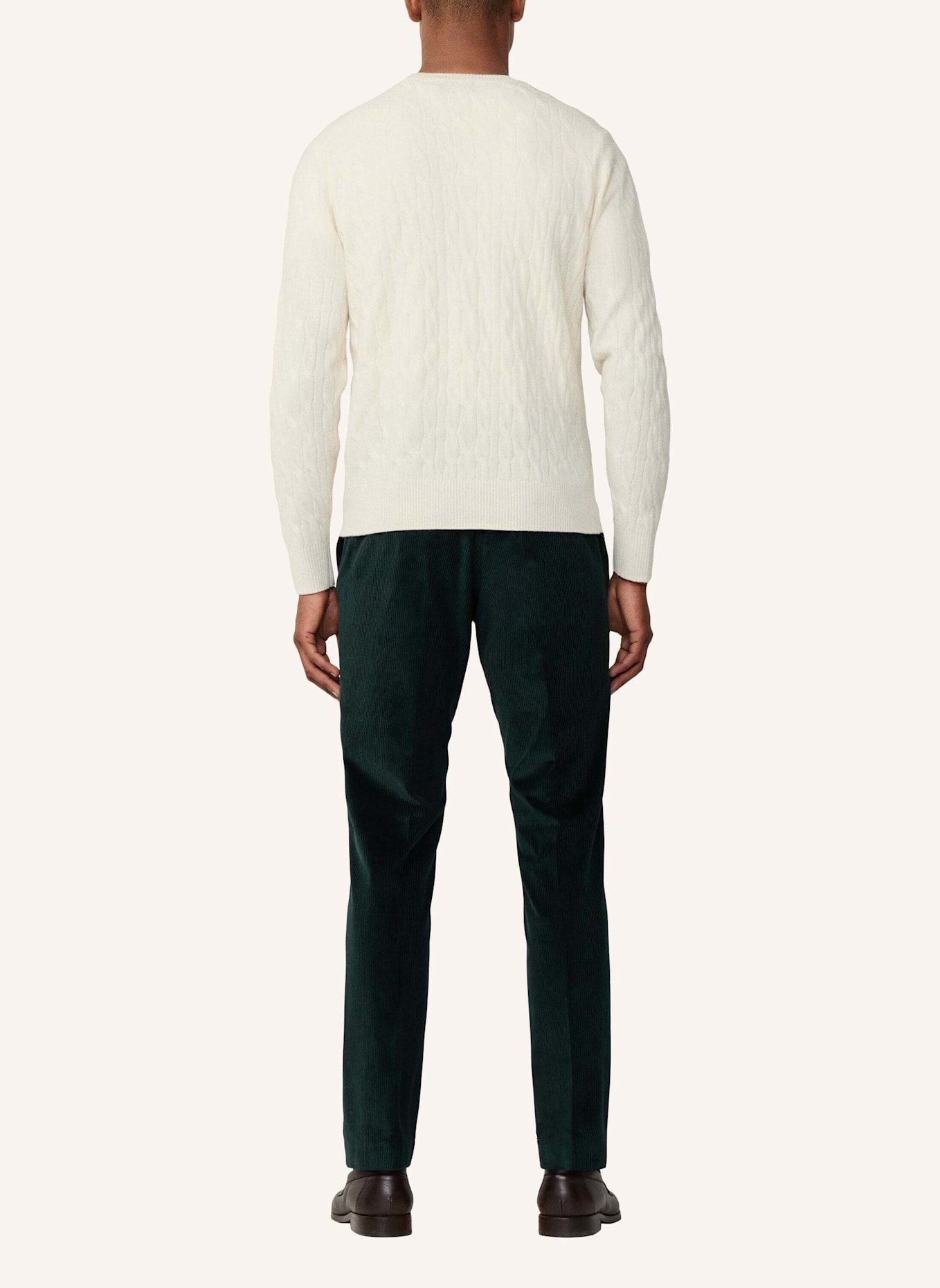 HACKETT LONDON Pullover LW CABLE CREW: CREME