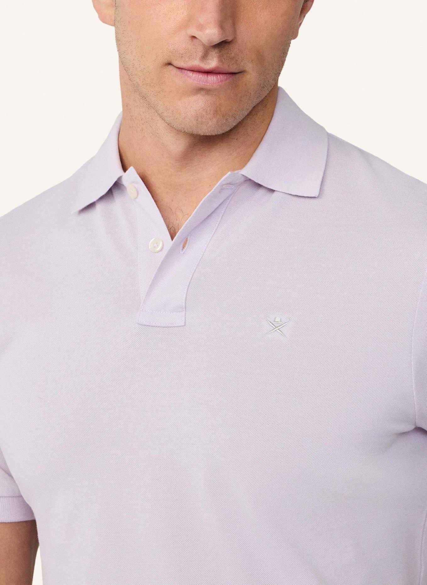 HACKETT LONDON Piqué-Poloshirt Slim Fit: LILA