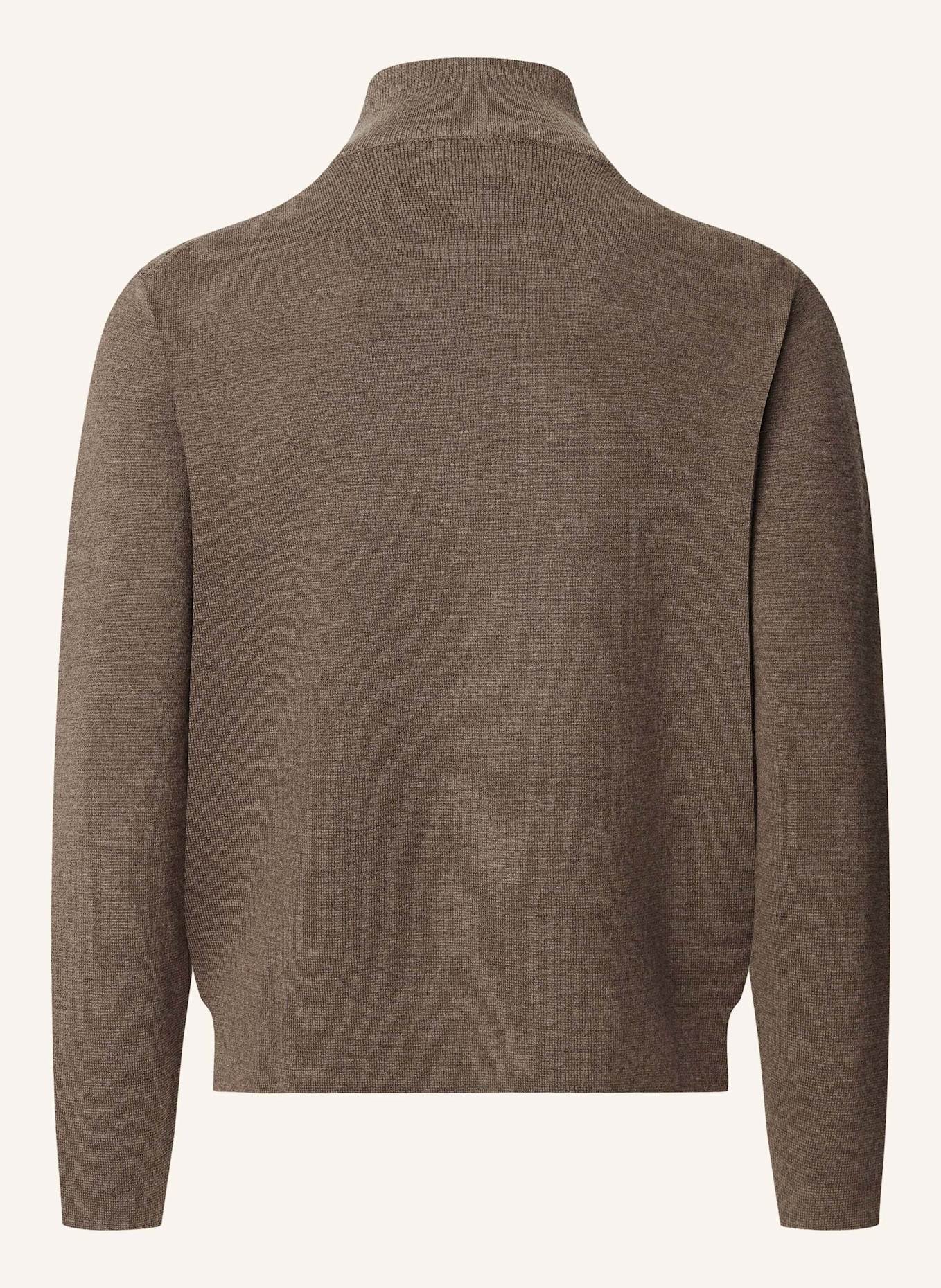 HACKETT LONDON Strickjacken Cardigan MILANO FZIP: BRAUN