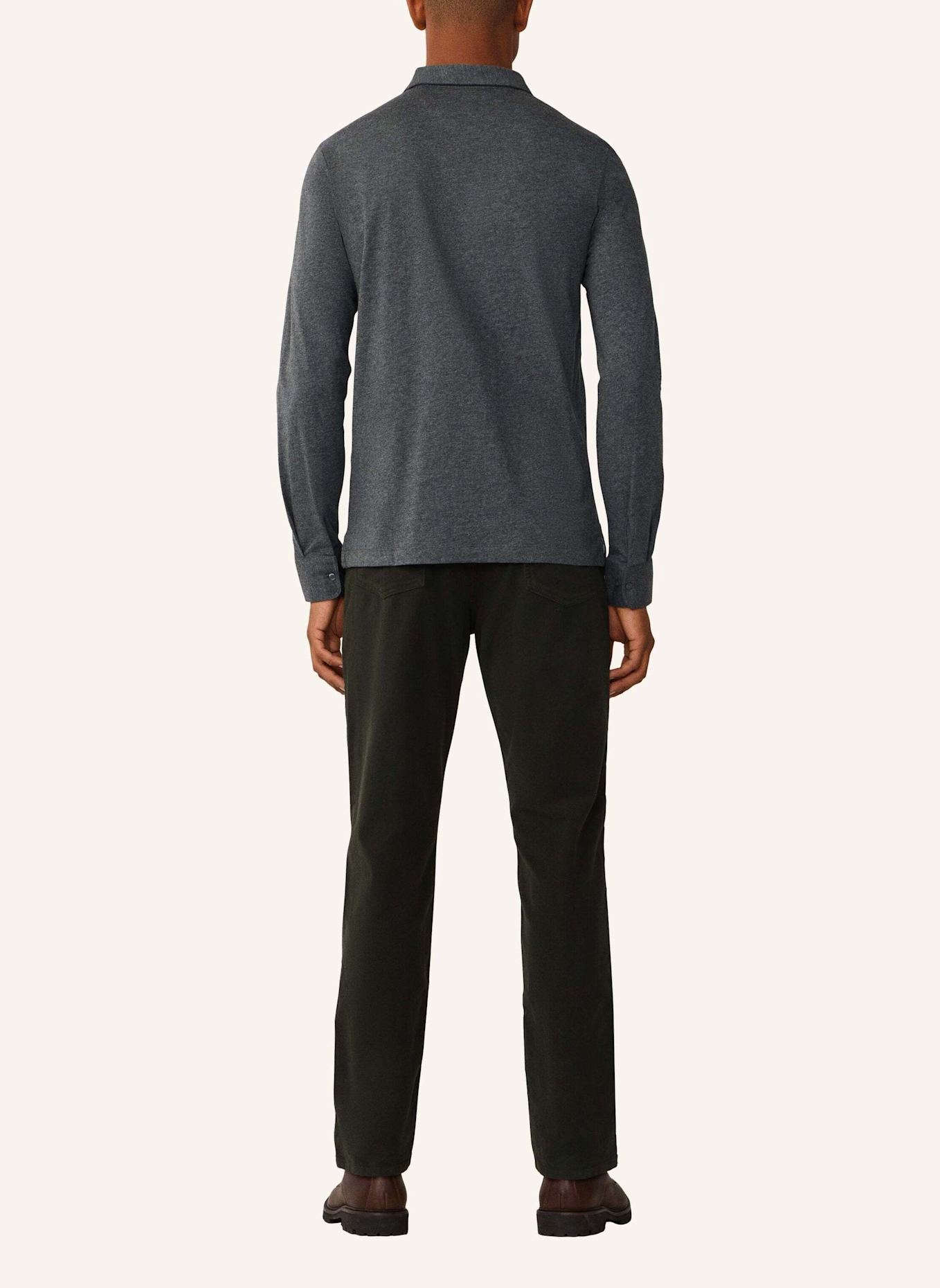 HACKETT LONDON Poloshirt PIMA COTTON POLO LS: DUNKELGRAU