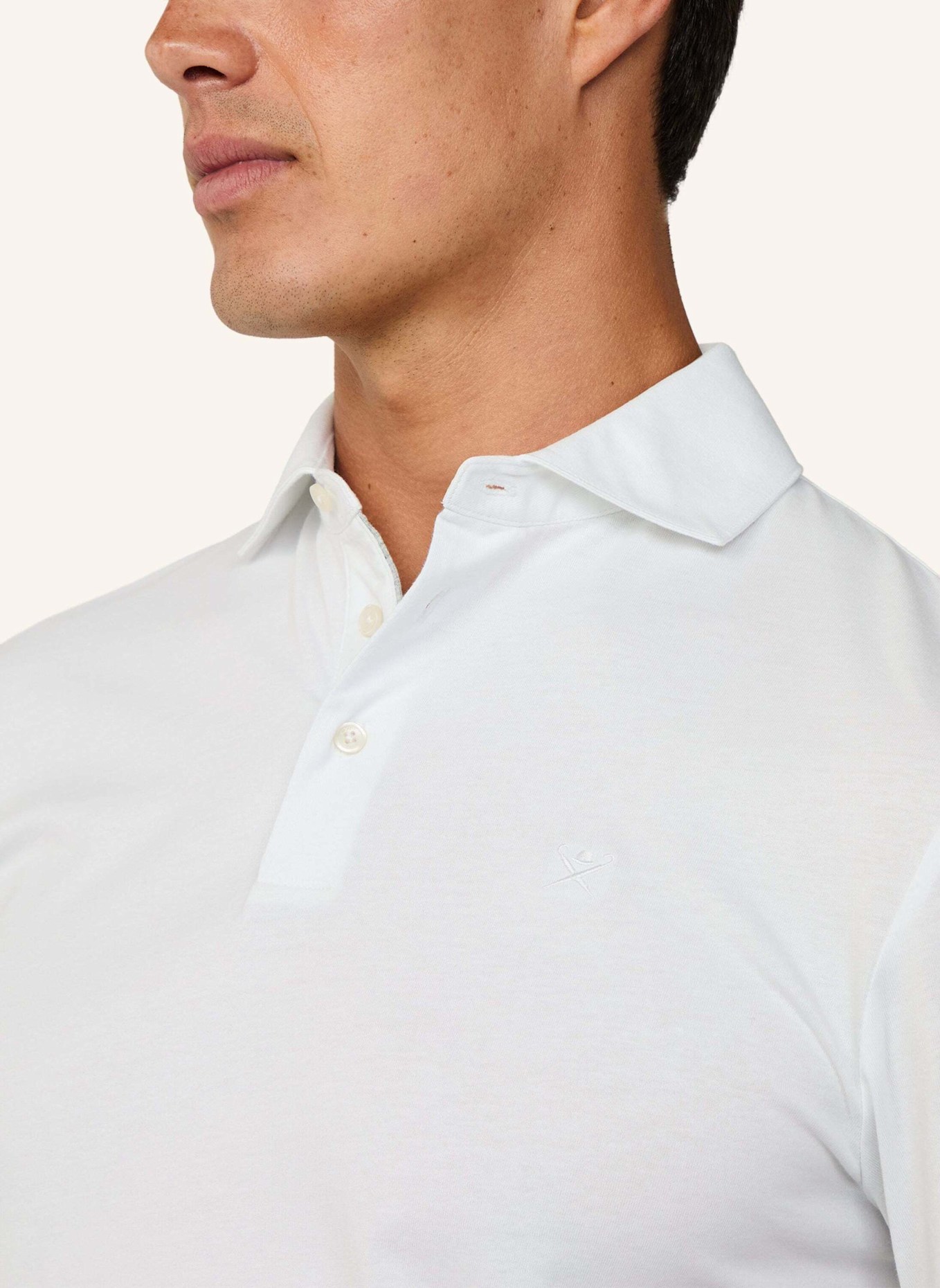 HACKETT LONDON Poloshirt PIMA COTTON POLO LS: WEISS