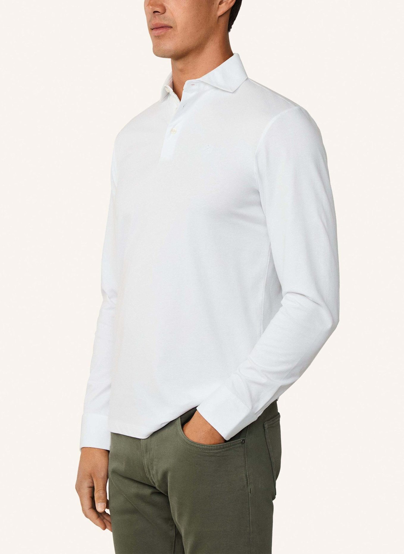 HACKETT LONDON Poloshirt PIMA COTTON POLO LS: WEISS
