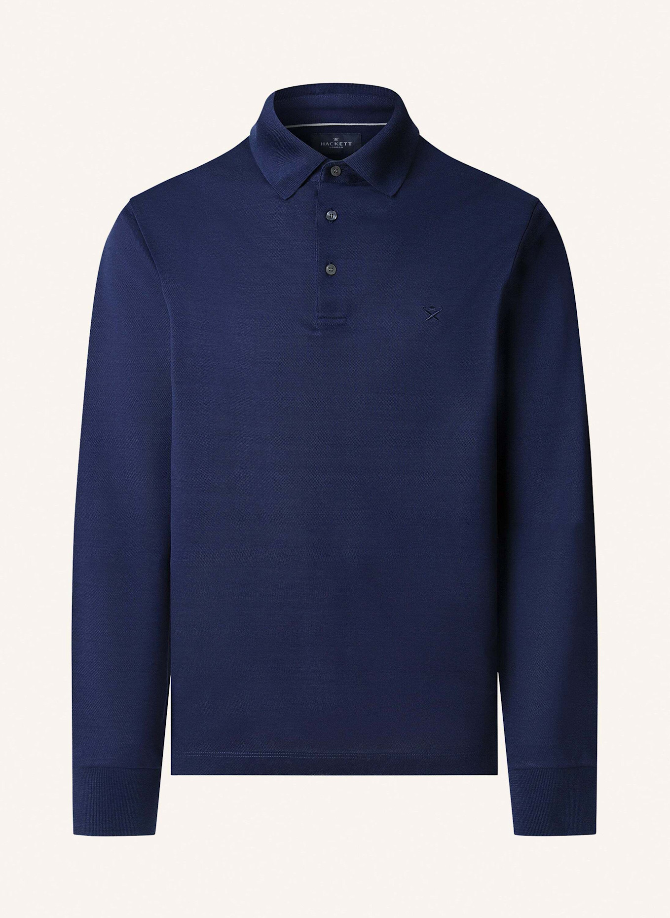 HACKETT LONDON Poloshirt MERCERISED POLO LS: BLAU