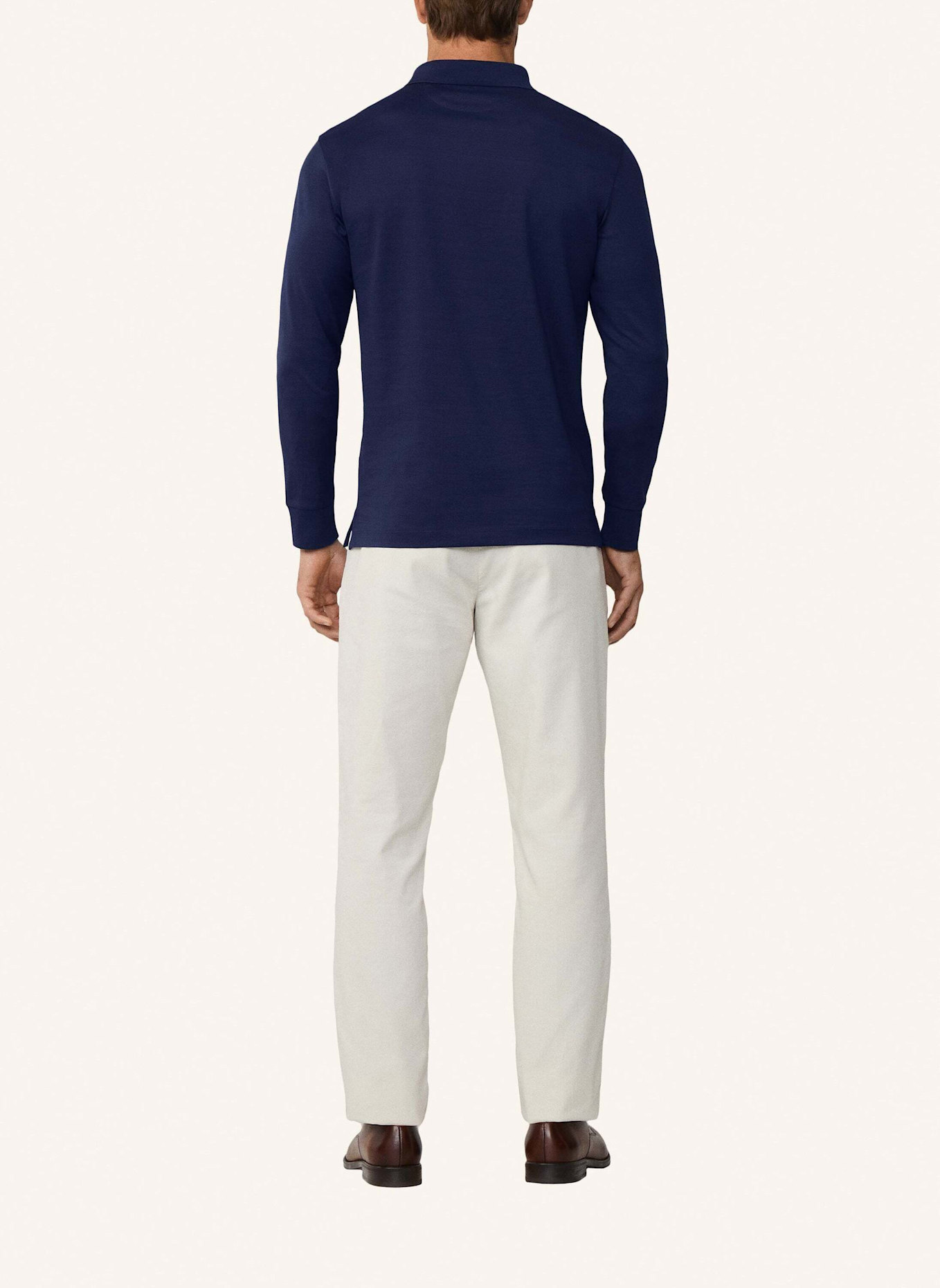 HACKETT LONDON Poloshirt MERCERISED POLO LS: BLAU