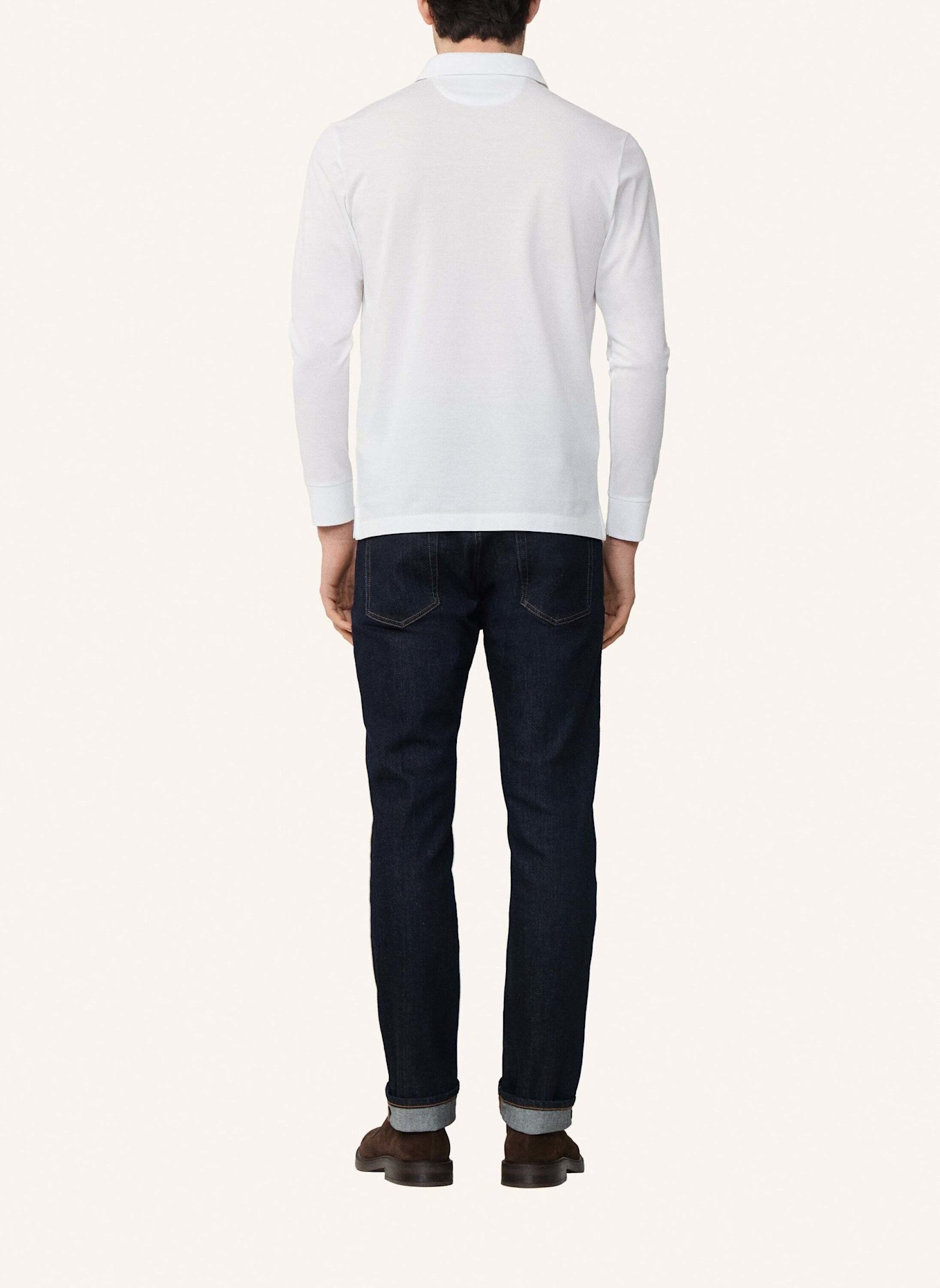 HACKETT LONDON Poloshirt MERCERISED POLO LS: WEISS