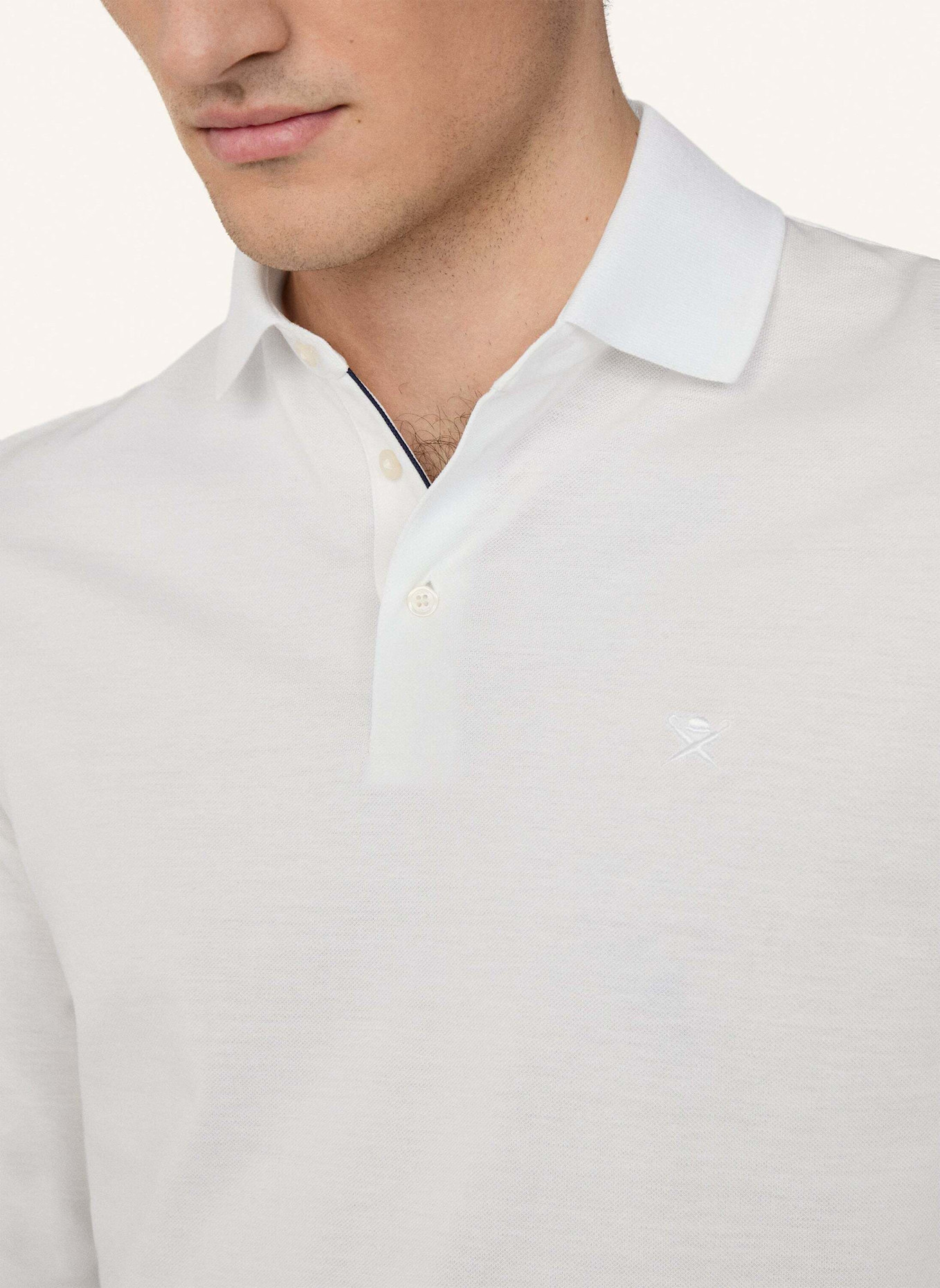 HACKETT LONDON Poloshirt MERCERISED POLO LS: WEISS