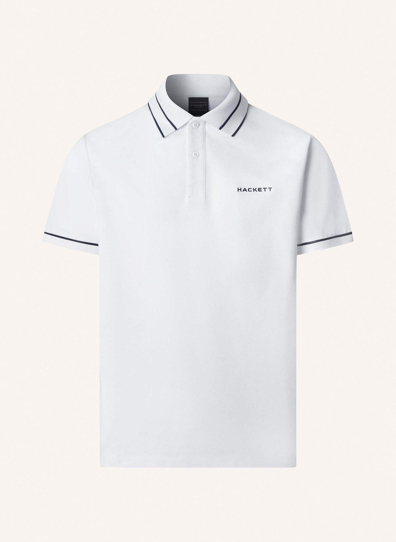 HACKETT LONDON Poloshirt HS MANOR TIPPED POLO: WEISS