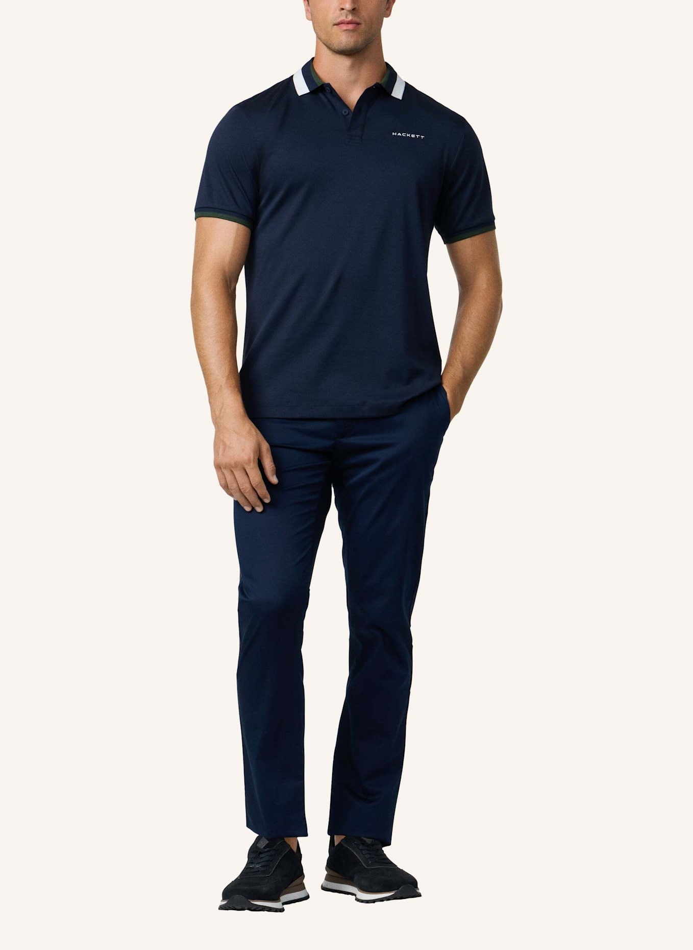 HACKETT LONDON Poloshirt HS CLUB COLLAR POLO: DUNKELBLAU