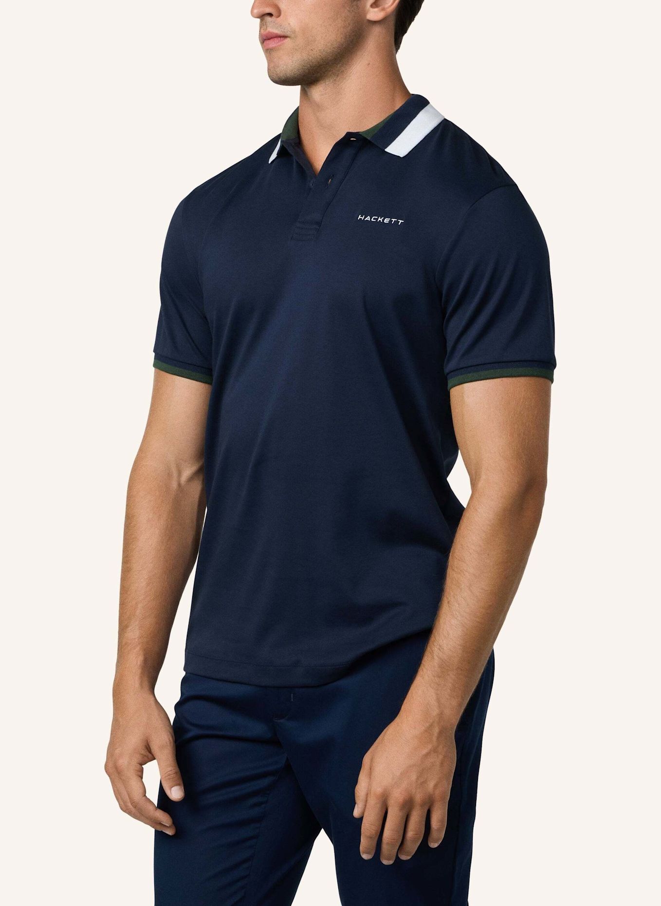 HACKETT LONDON Poloshirt HS CLUB COLLAR POLO: DUNKELBLAU