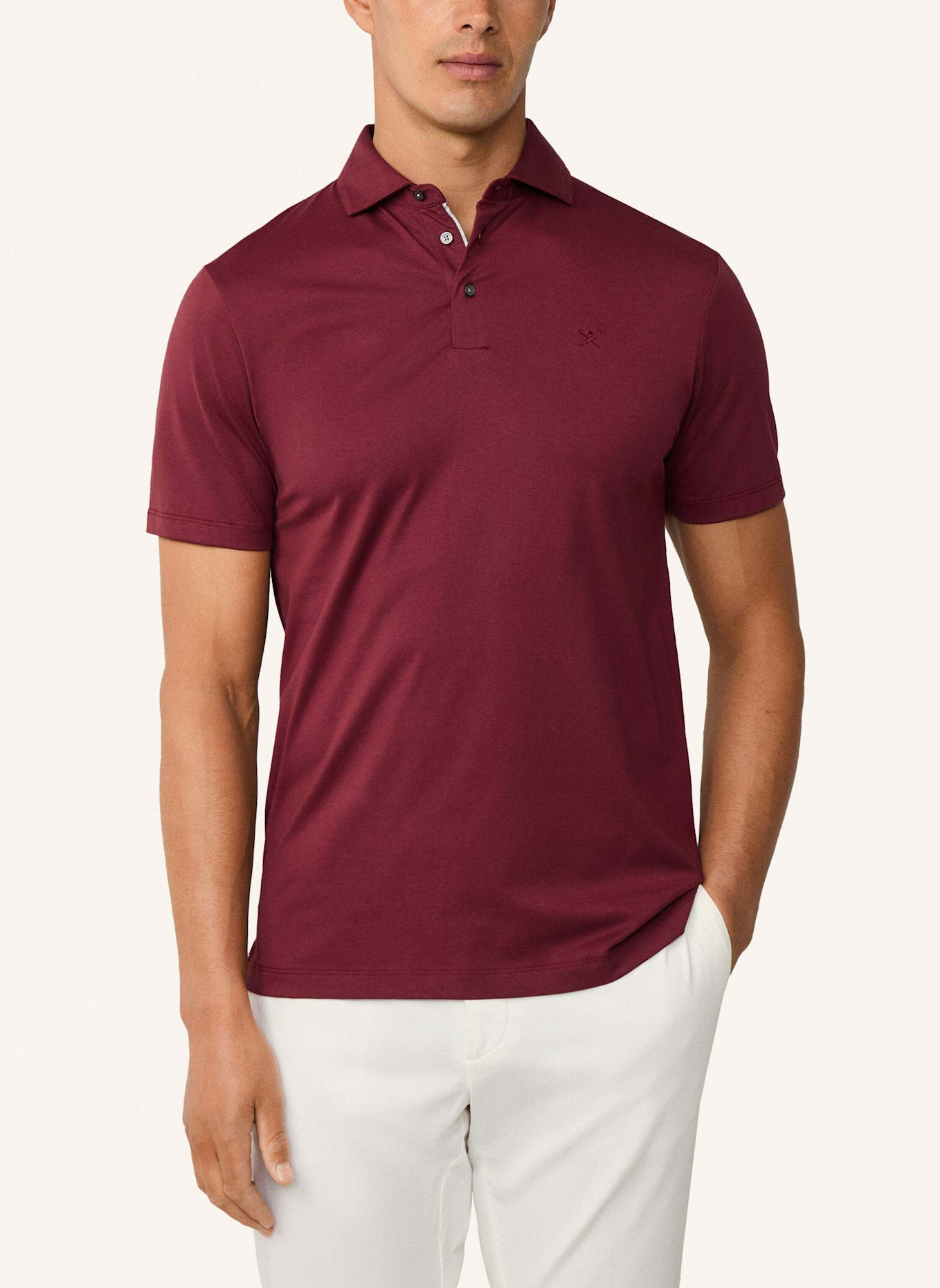HACKETT LONDON Poloshirt PIMA COTTON POLO: DUNKELROT