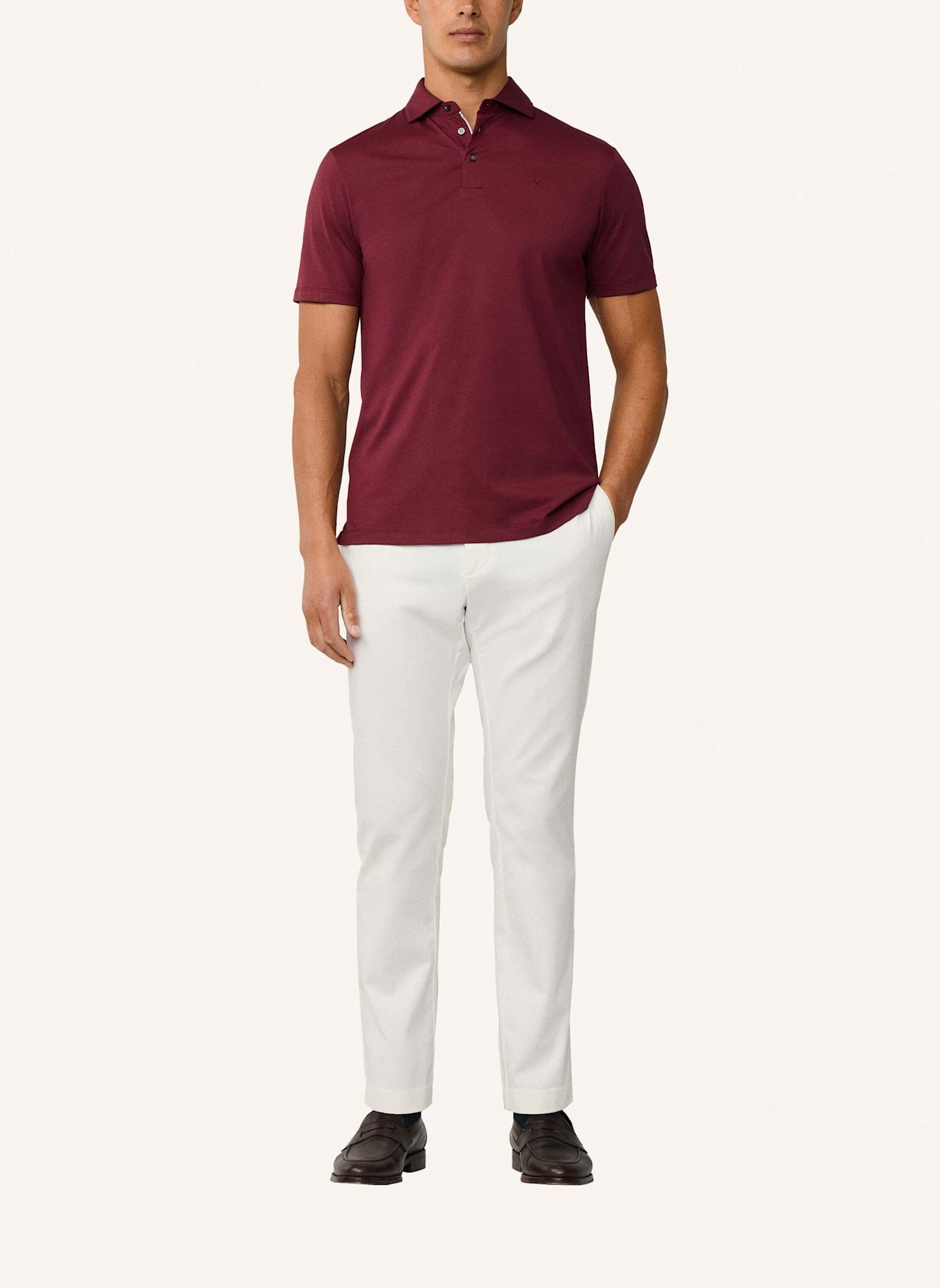 HACKETT LONDON Poloshirt PIMA COTTON POLO: DUNKELROT
