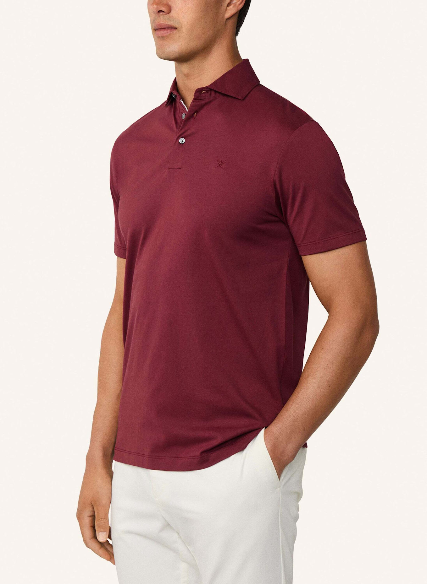 HACKETT LONDON Poloshirt PIMA COTTON POLO: DUNKELROT