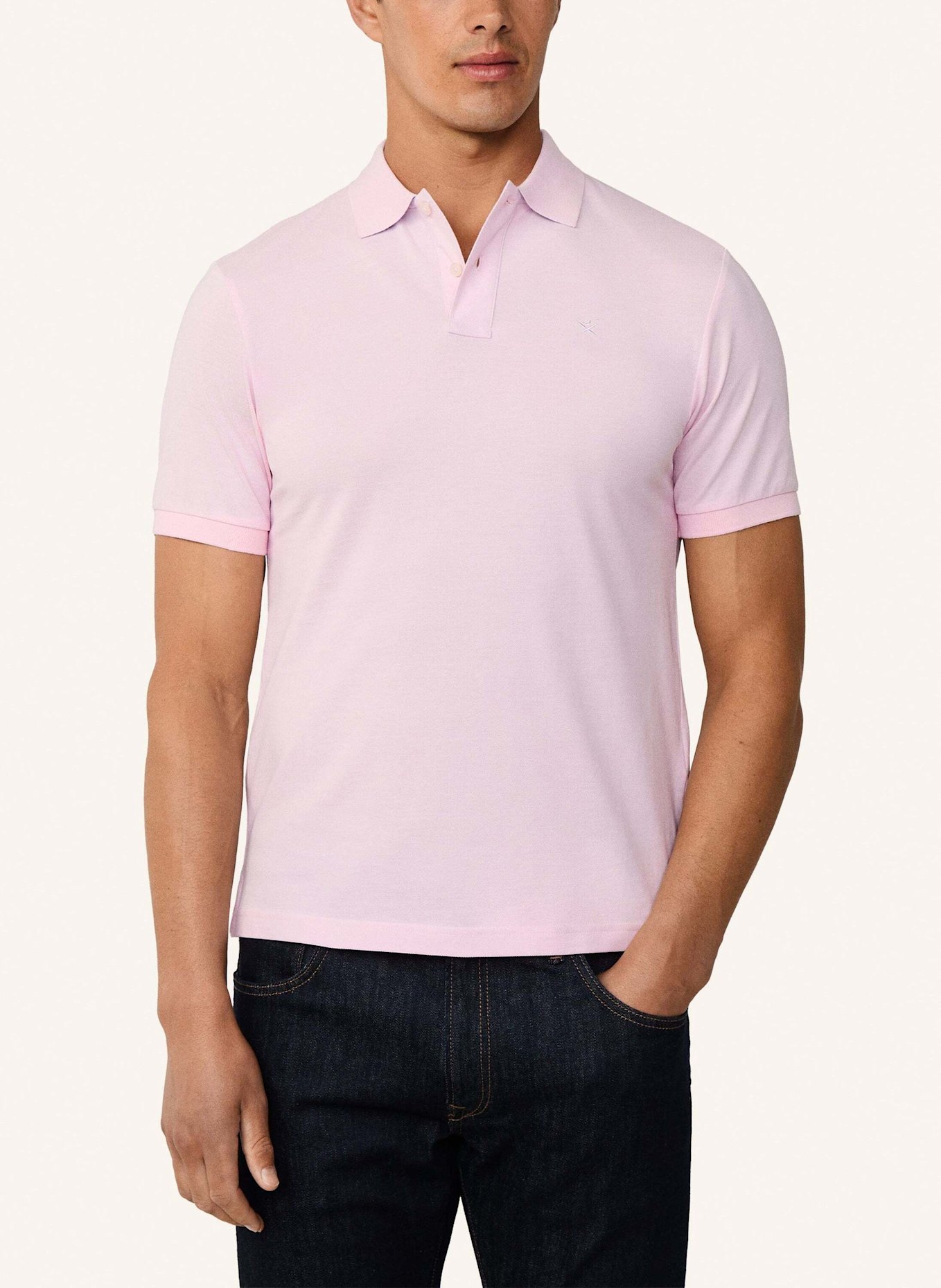 HACKETT LONDON Poloshirt SLIM FIT LOGO: ROSA